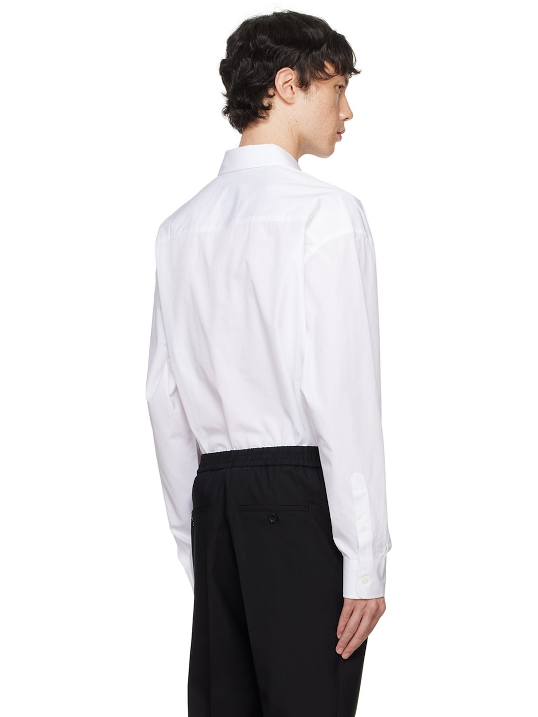 White Boxy Fit Shirt - 3