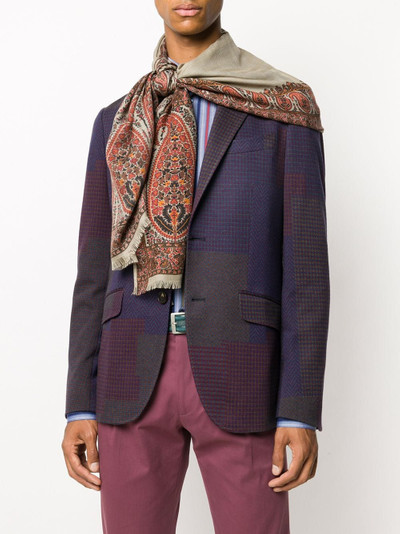 Etro paisley-pattern fringed scarf outlook