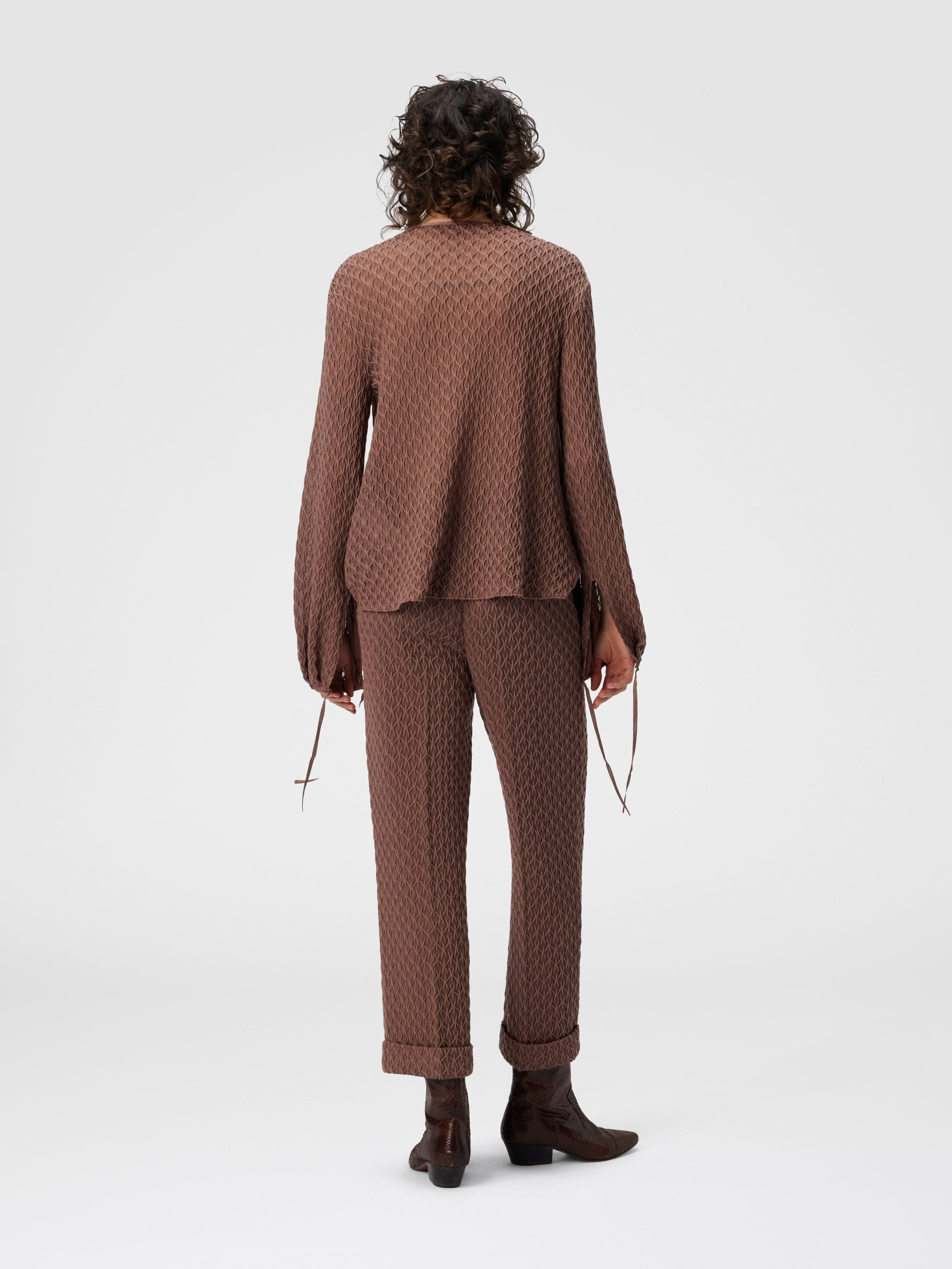 Missoni Crew Neck Blouse In Wool Blend in Beige at Nordstrom - 3