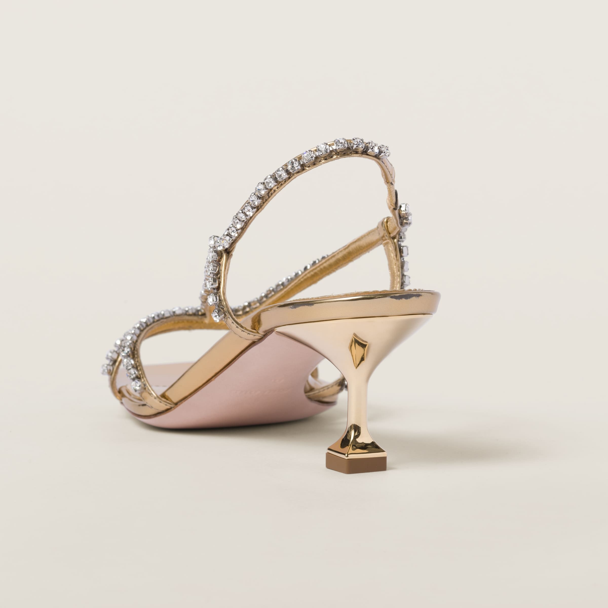Metallic leather sandals - 3