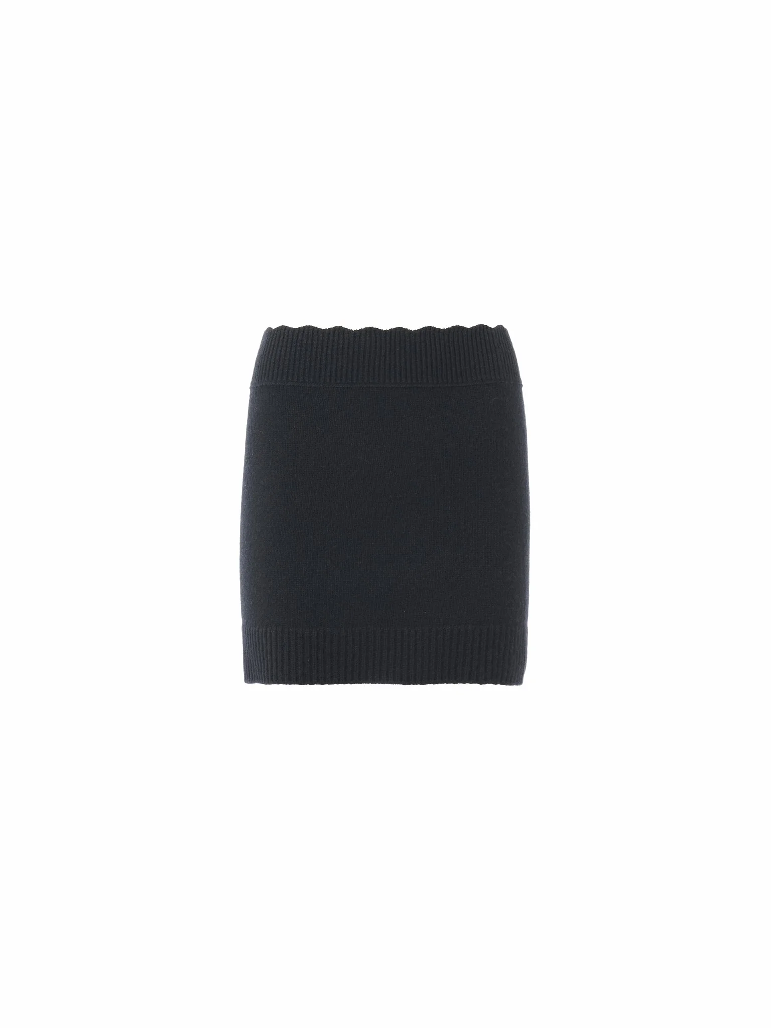 FITTED MINI SKIRT IN A WOOL & CASHMERE KNIT - 1