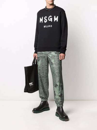 MSGM logo-print sweatshirt outlook