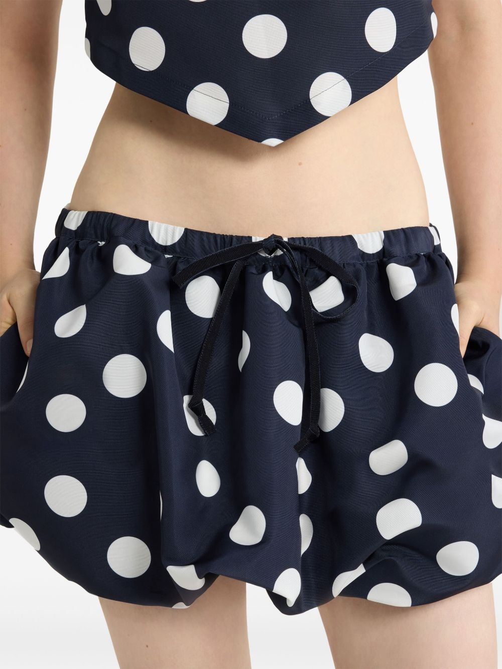 Puffy faille mini skirt - 4