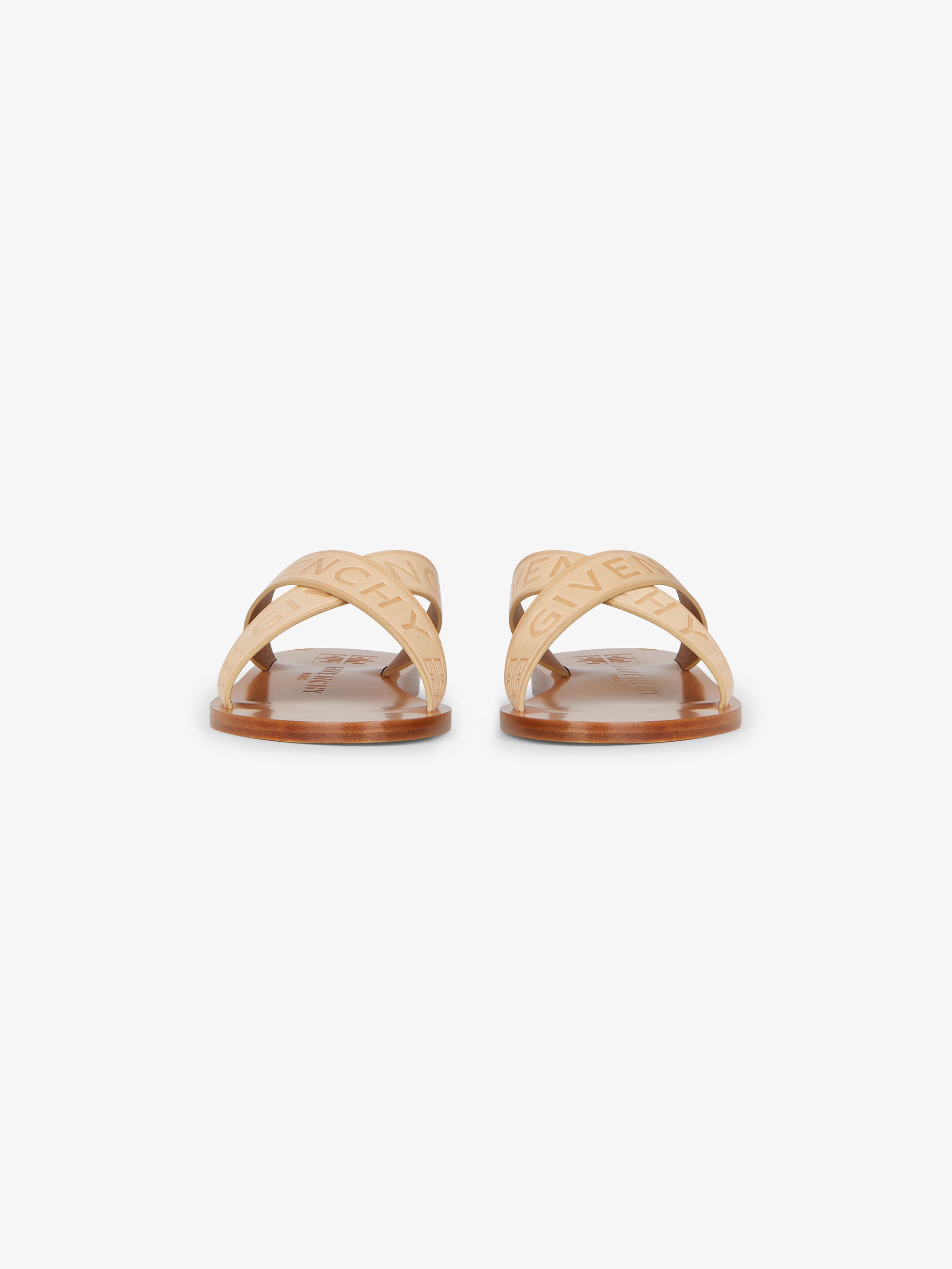 GIVENCHY 4G crossed leather sandals - 3