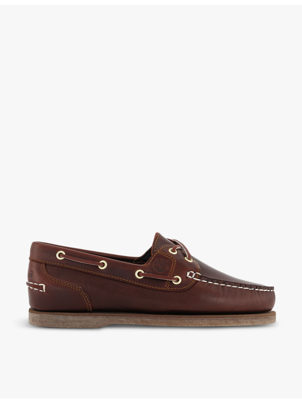 Classic three-eye leather boat shoes - 1
