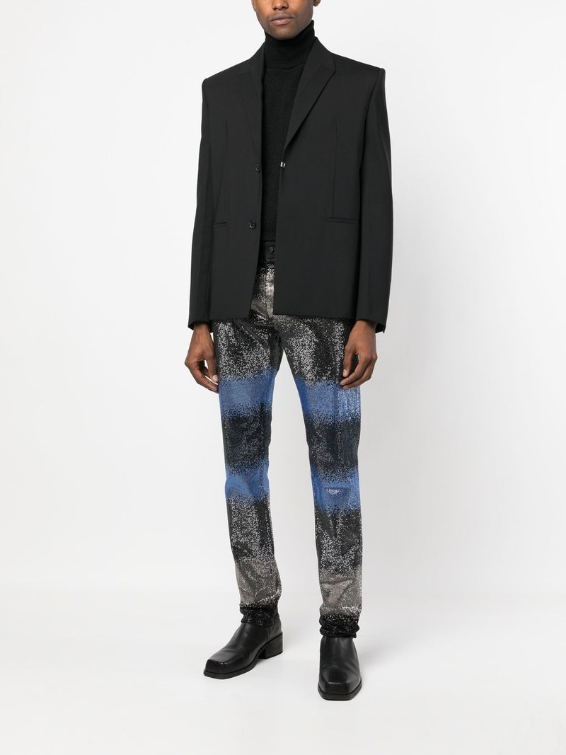 PHILIPP PLEIN gradient crystal-embellished jeans outlook