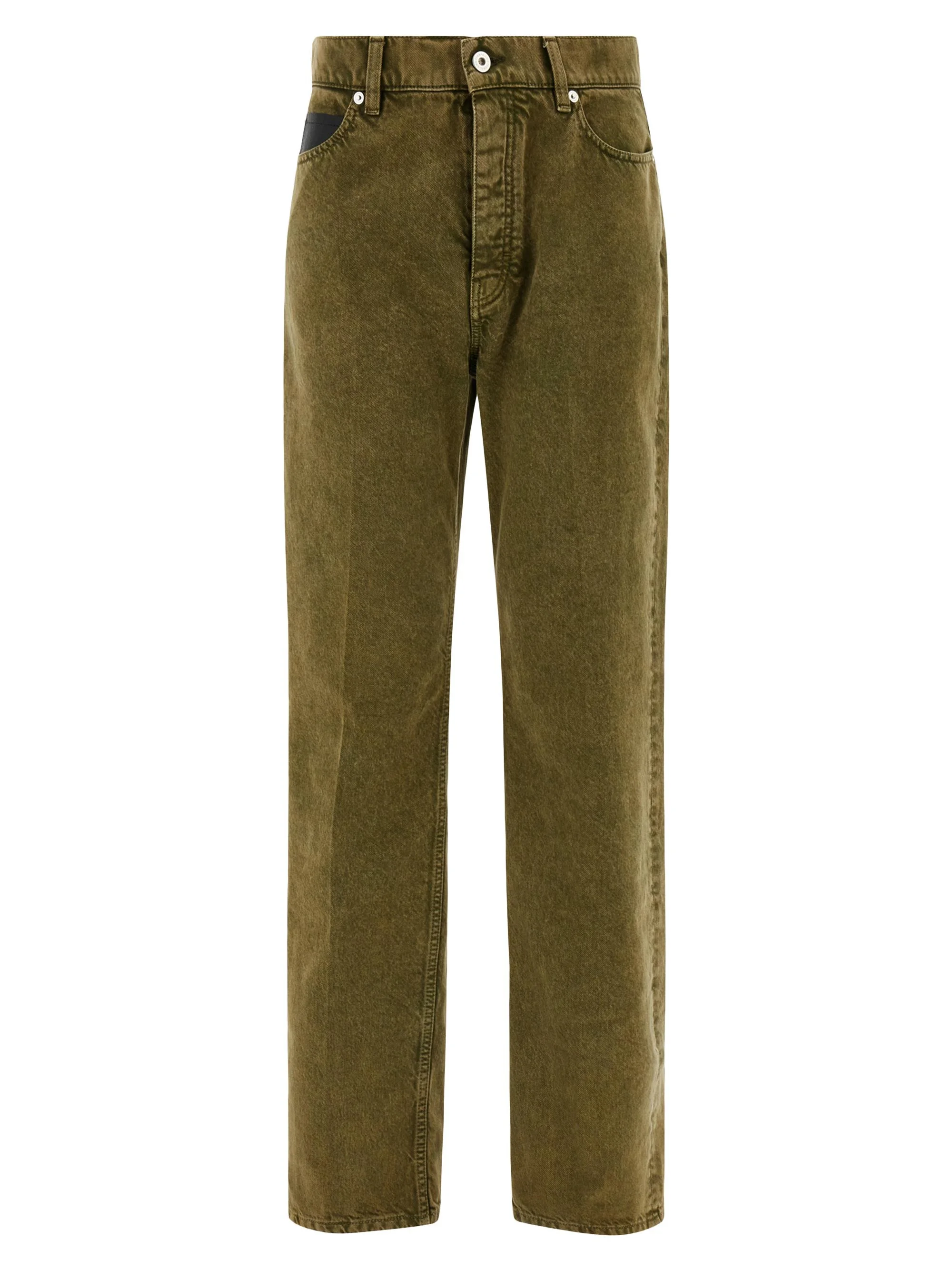 Men's Five-Pocket Straight Jeans - Olive - 1