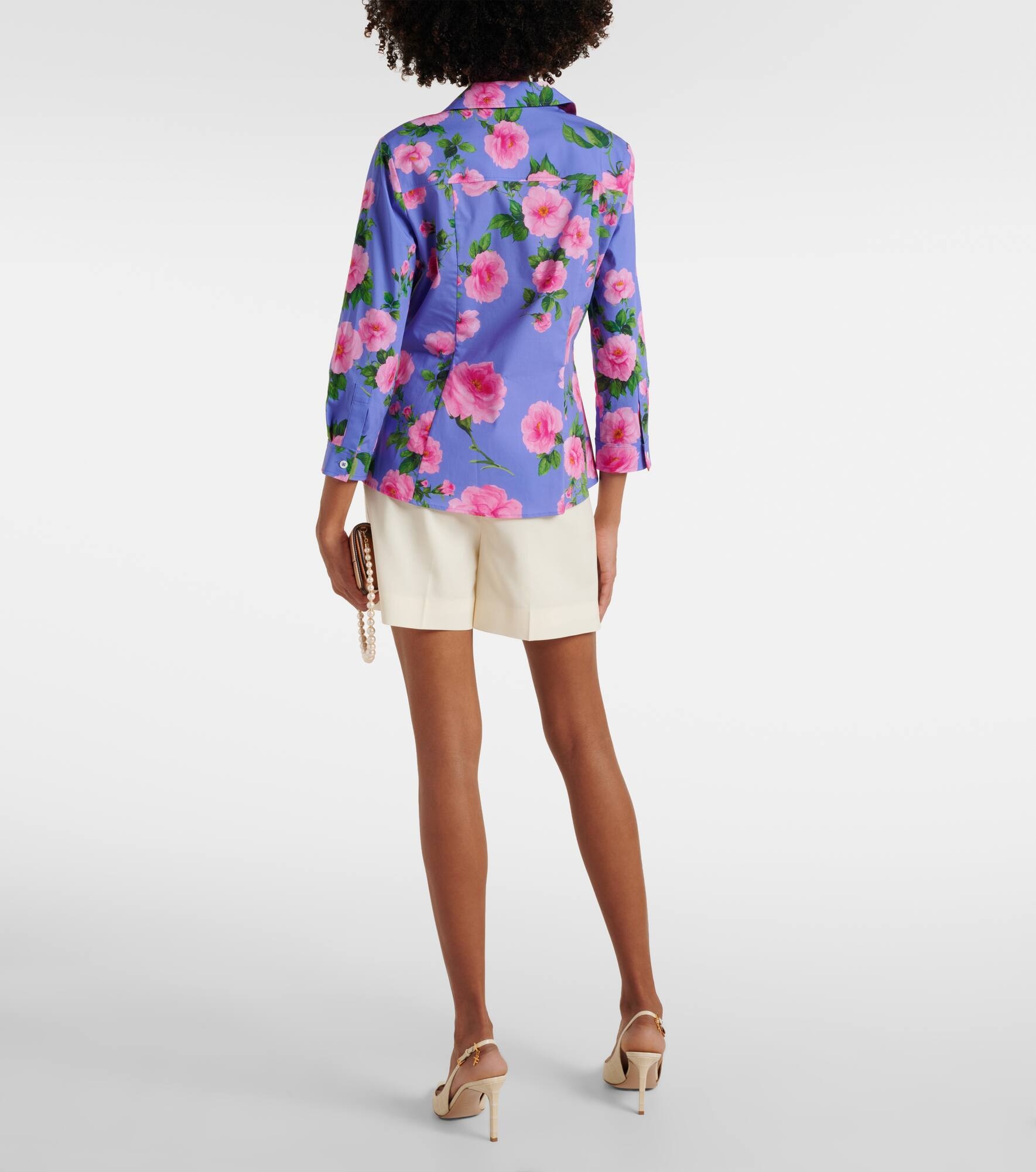 Floral cotton-blend shirt - 3