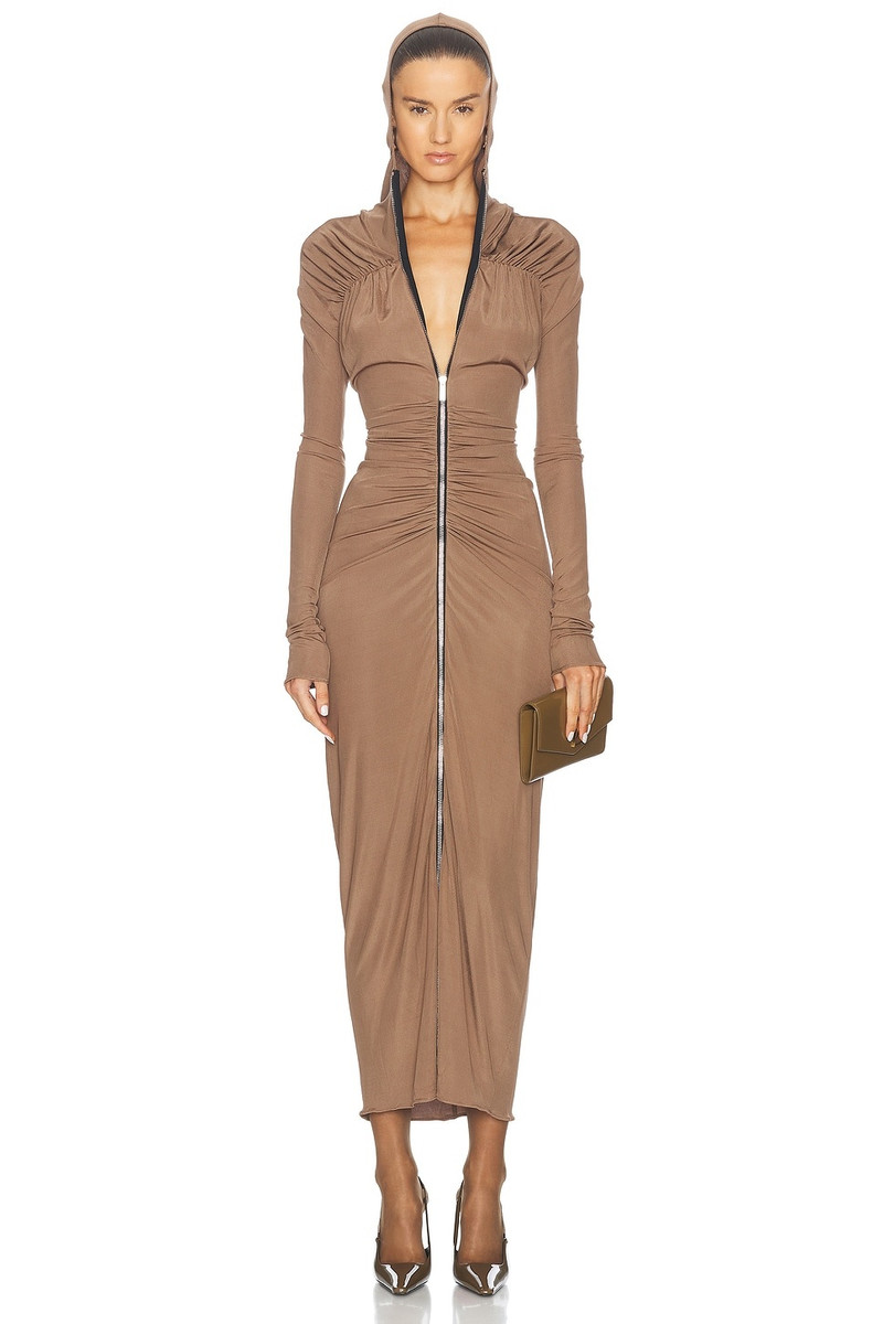 ATLEIN Hooded Ruched Gown outlook
