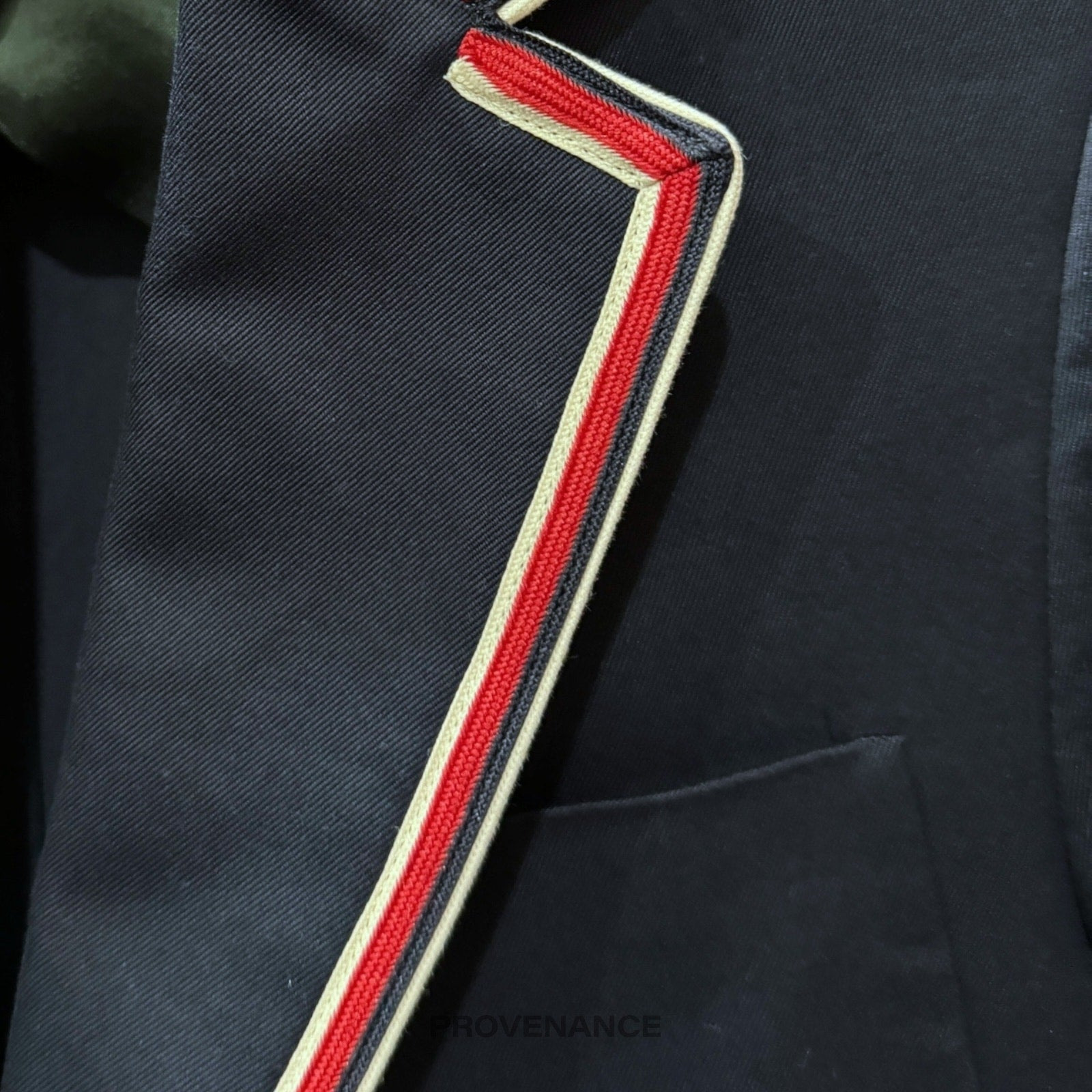 Gucci Contrast Piping Blazer Jacket Coat - Navy Blue 46 - 8