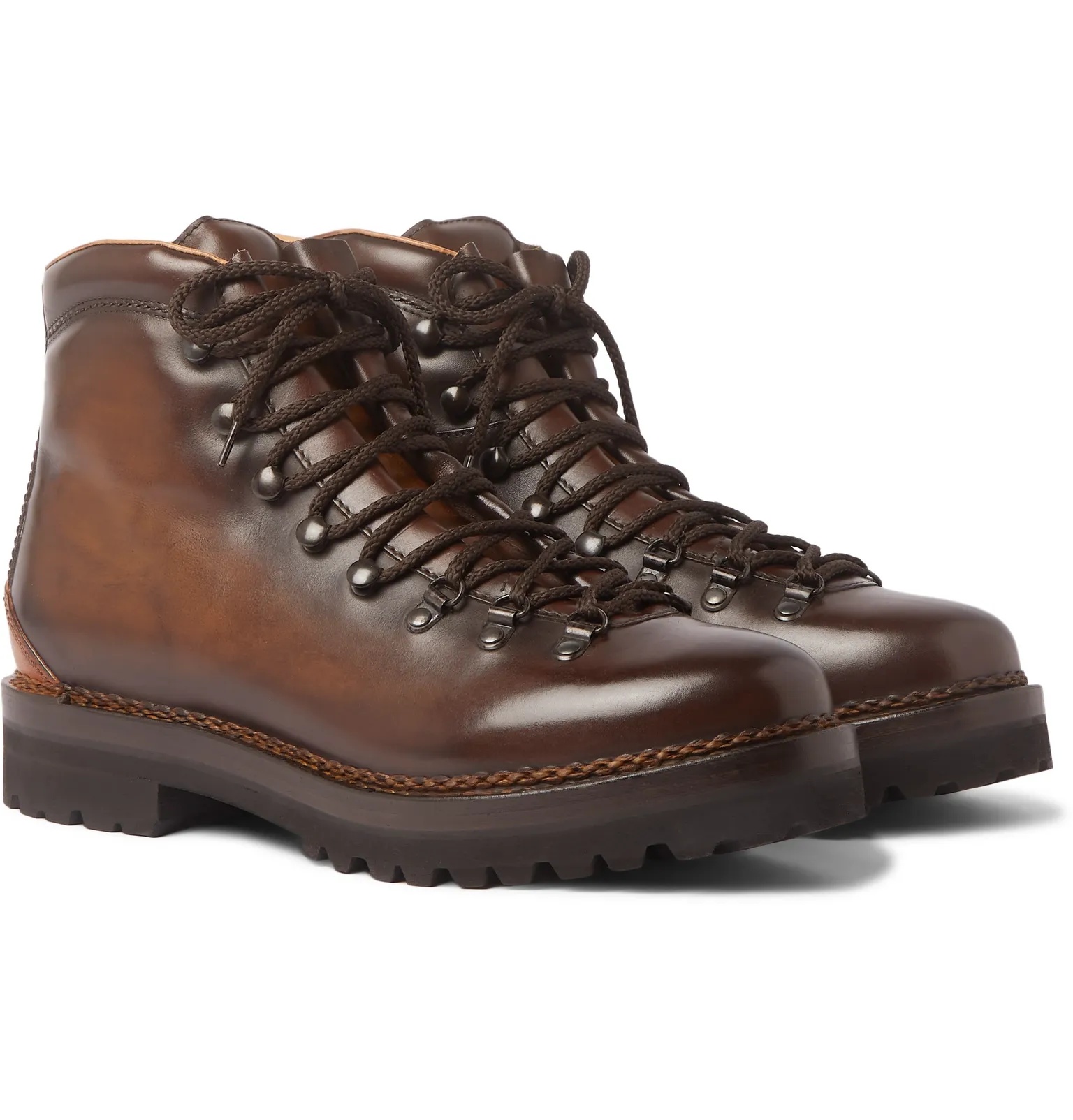 Fidel Burnished-Leather Boots - 2