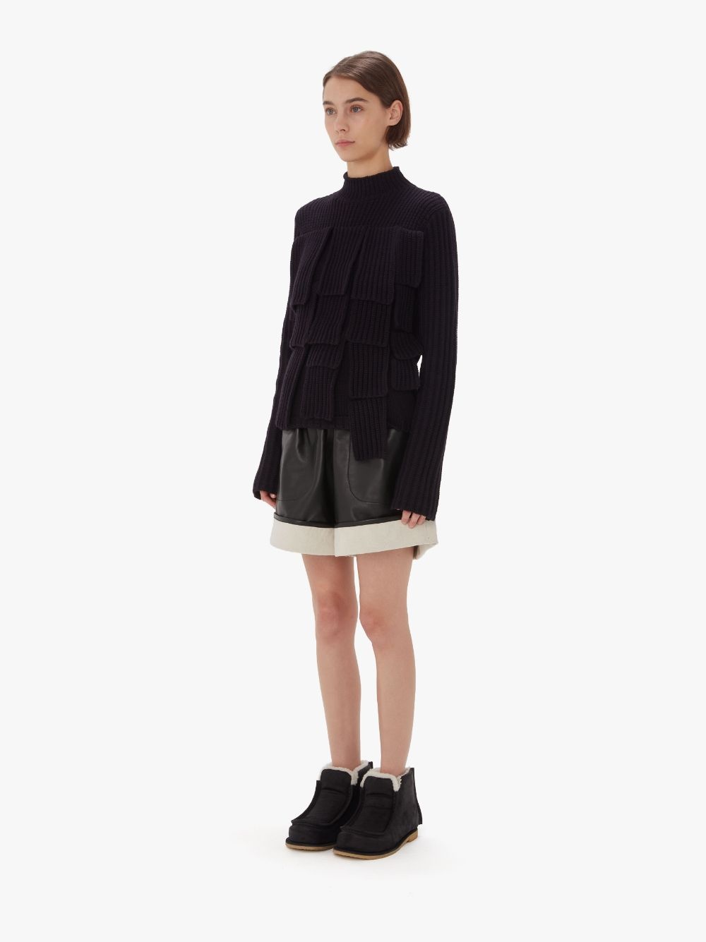 PANELLED FLAP SWEATER - 4