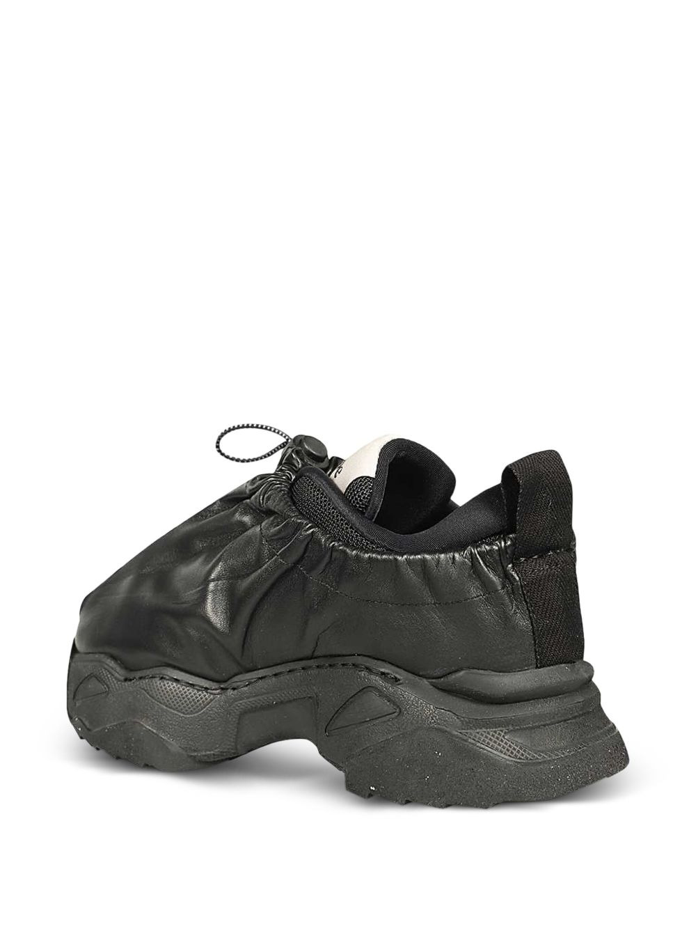 leather drawstring sneakers - 3
