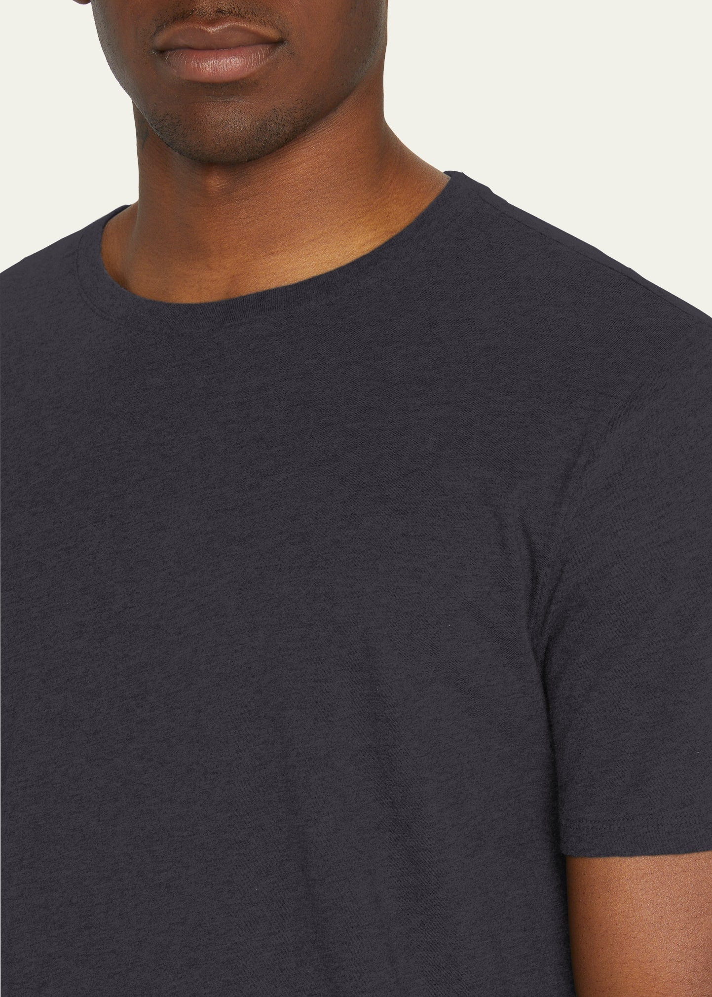 Men's Short-Sleeve Pima Crewneck Jersey T-Shirt, Black - 5