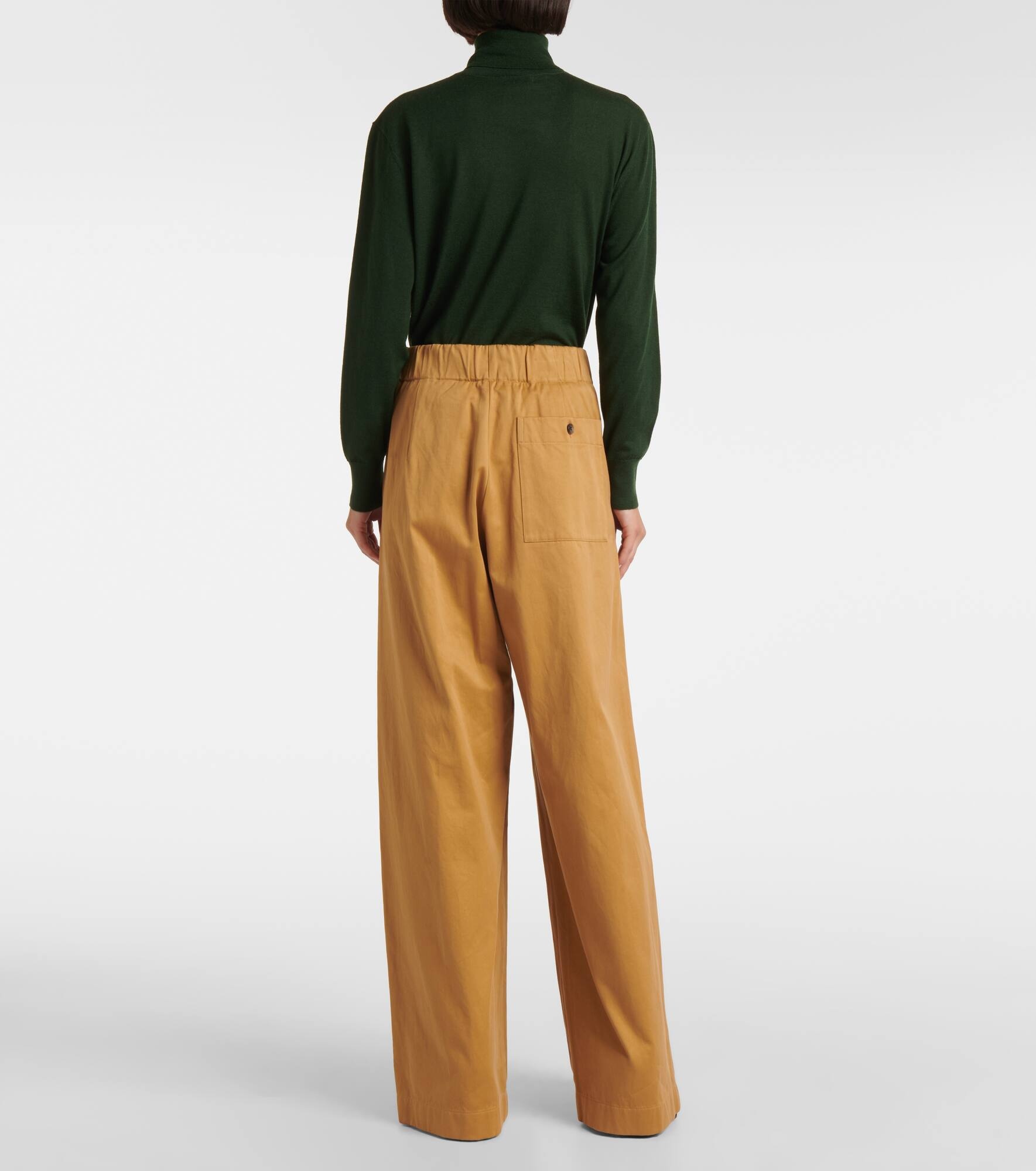 Cotton wide-leg pants - 3