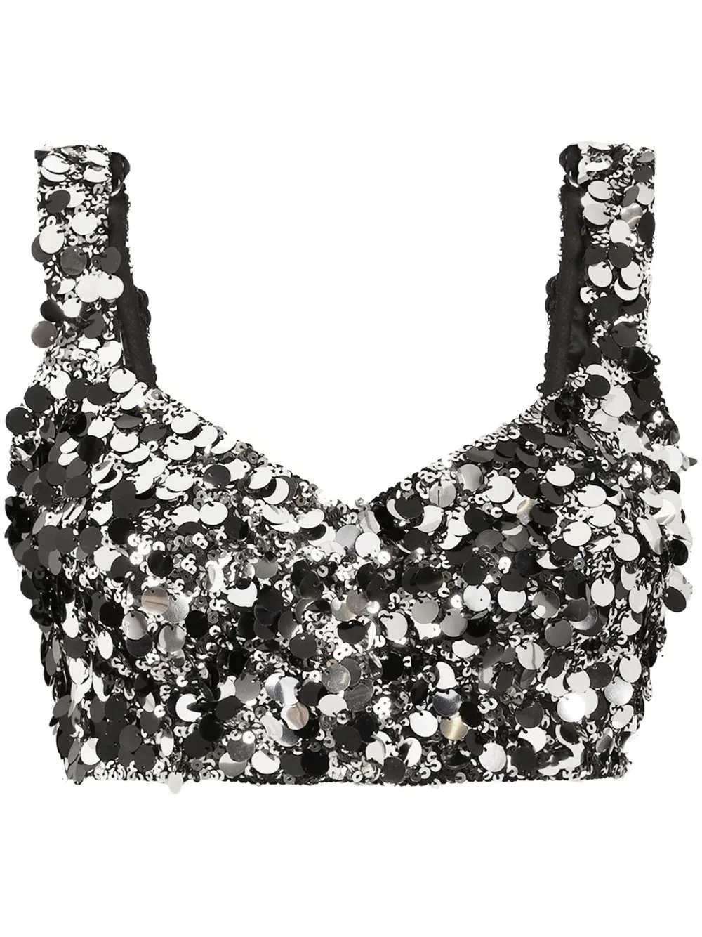 Dolce & Gabbana Women Sequined Crop Top - 1