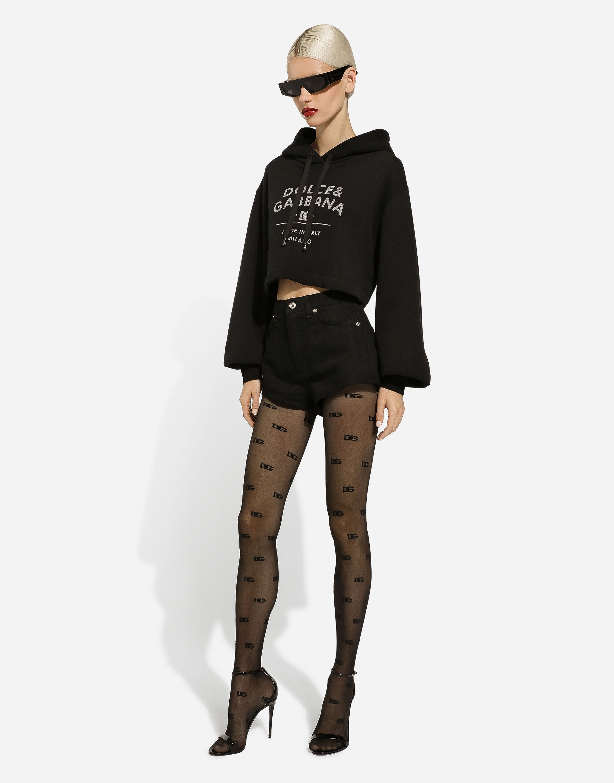 Jersey hoodie with Dolce&Gabbana logo lettering - 5