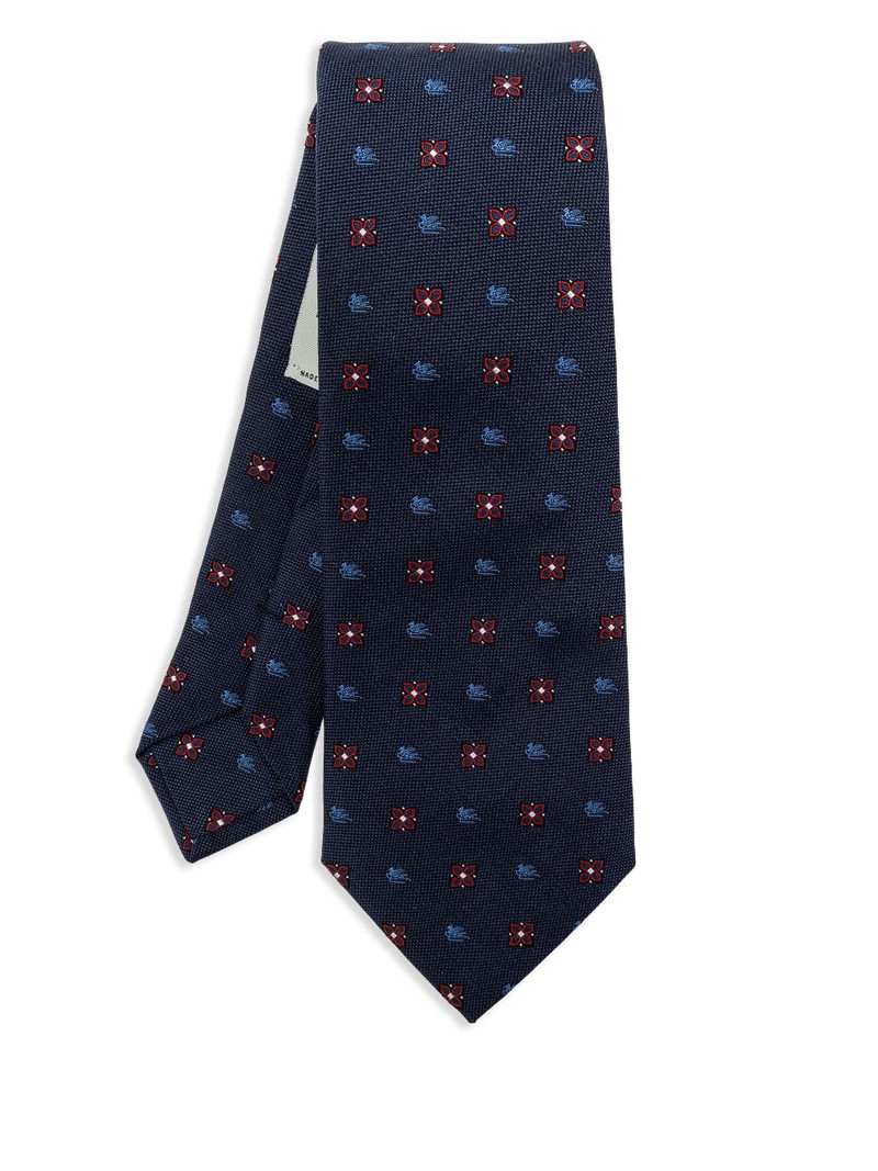 Pegaso-embroidered tie 1