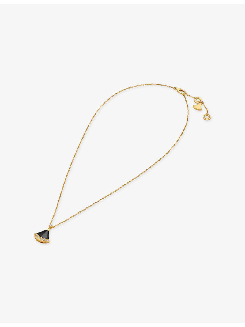 BVLGARI Divas' Dream 18ct Yellow-Gold, Black Onyx and 0.10ct Brilliant-Cut Diamond Necklace outlook