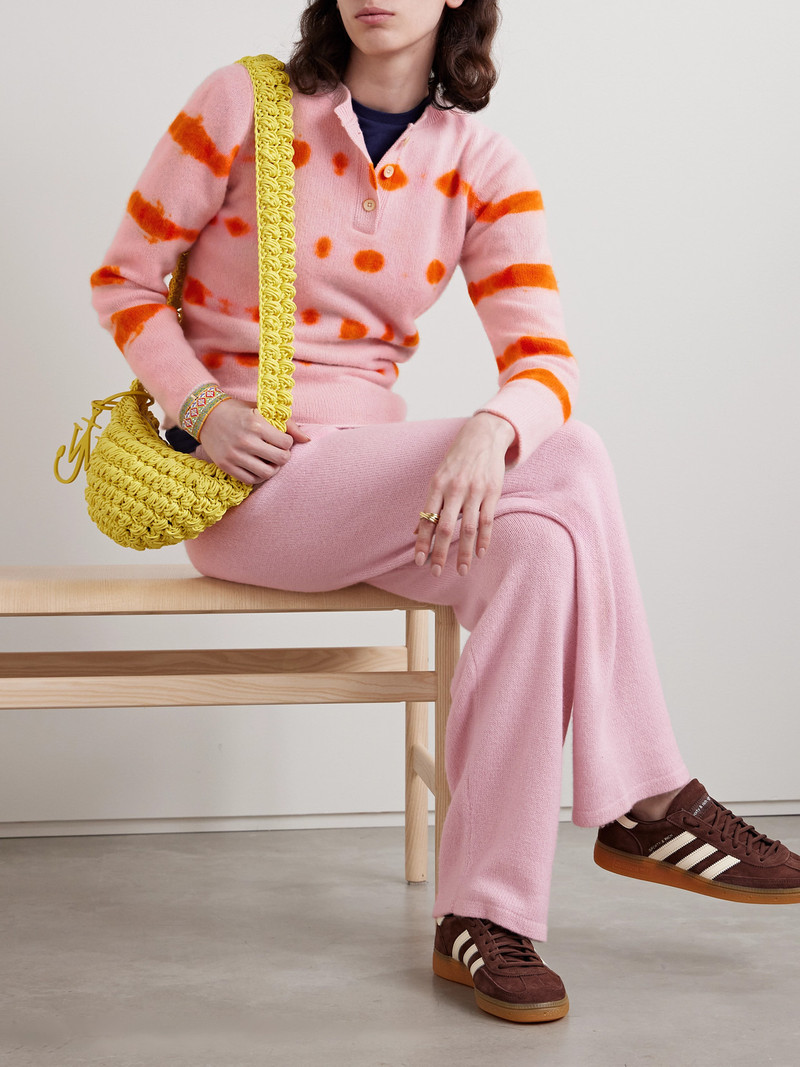 The Elder Statesman Rave Tie-dyed Brushed-cashmere Sweater outlook