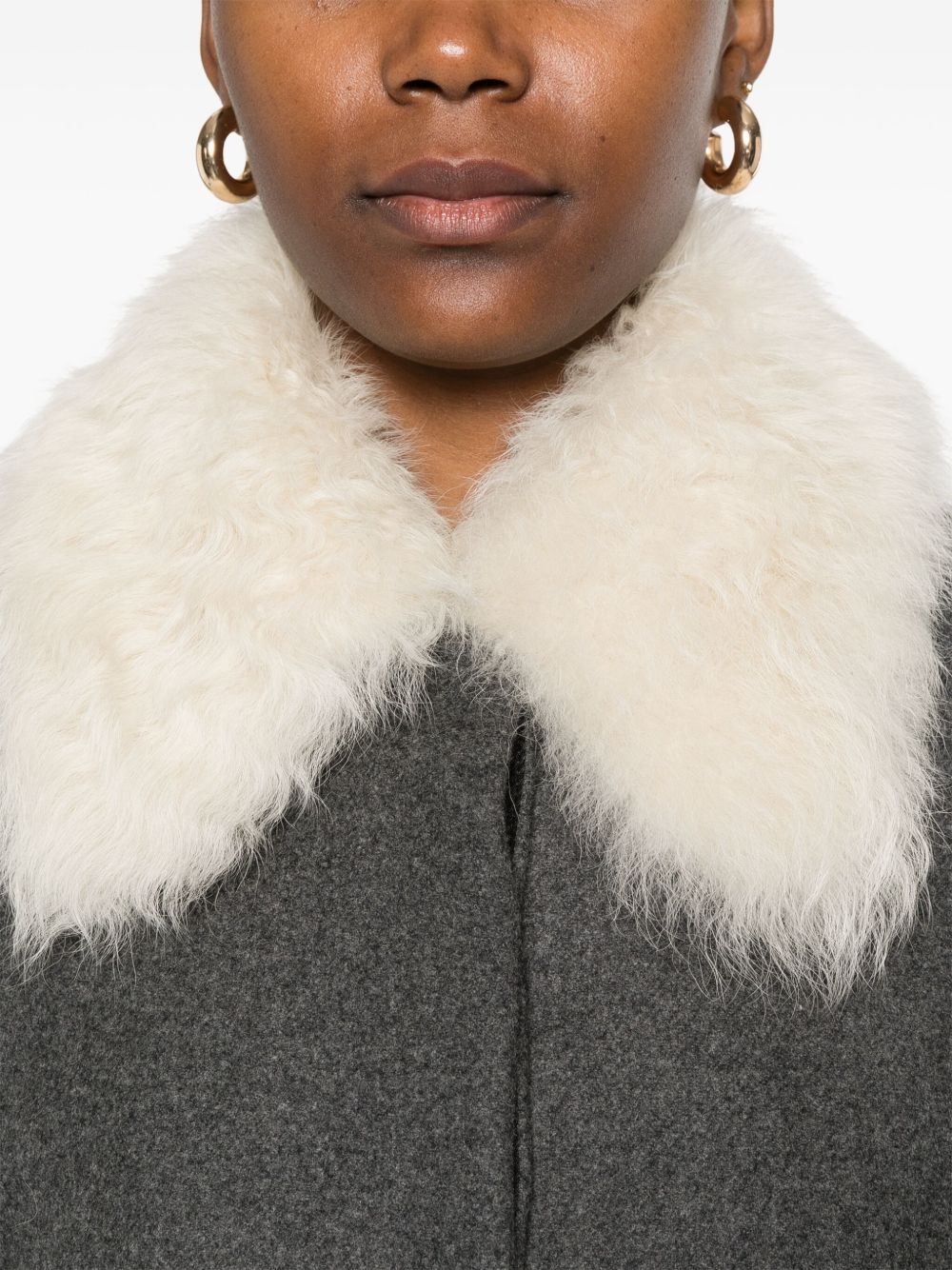 shearling-collar jacket - 5