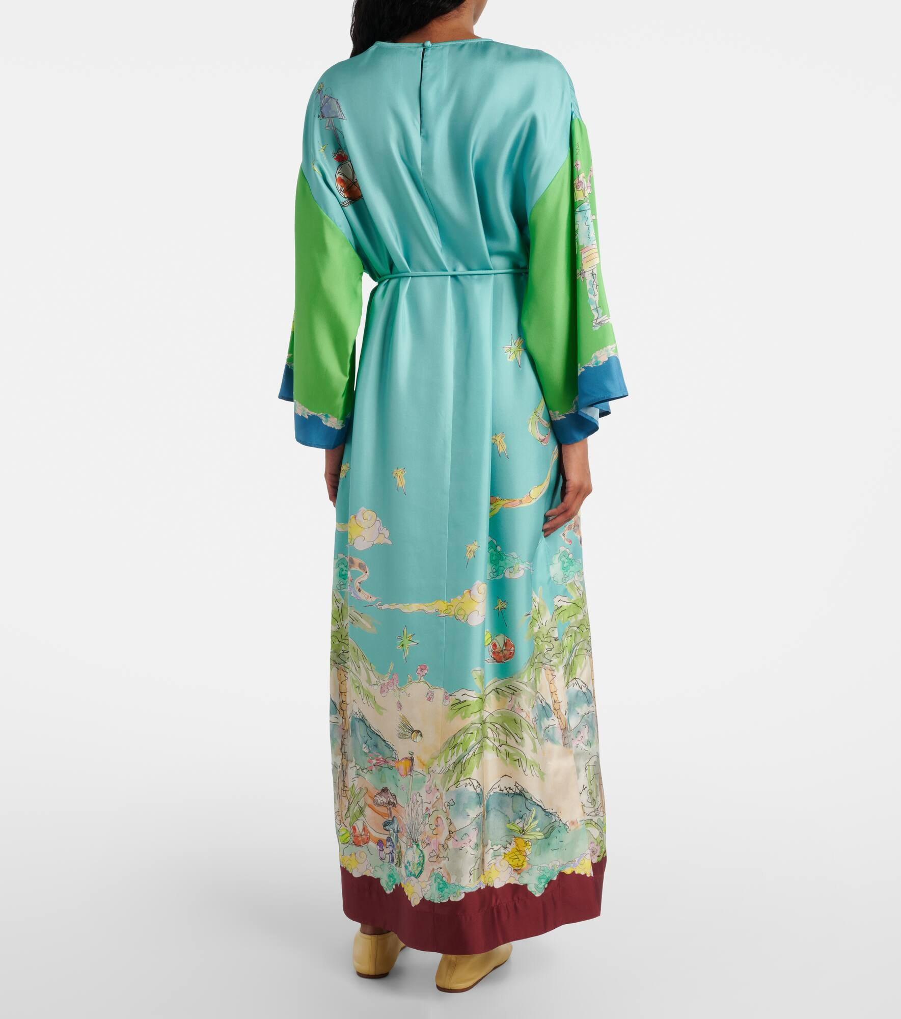 Daria printed silk maxi dress - 3