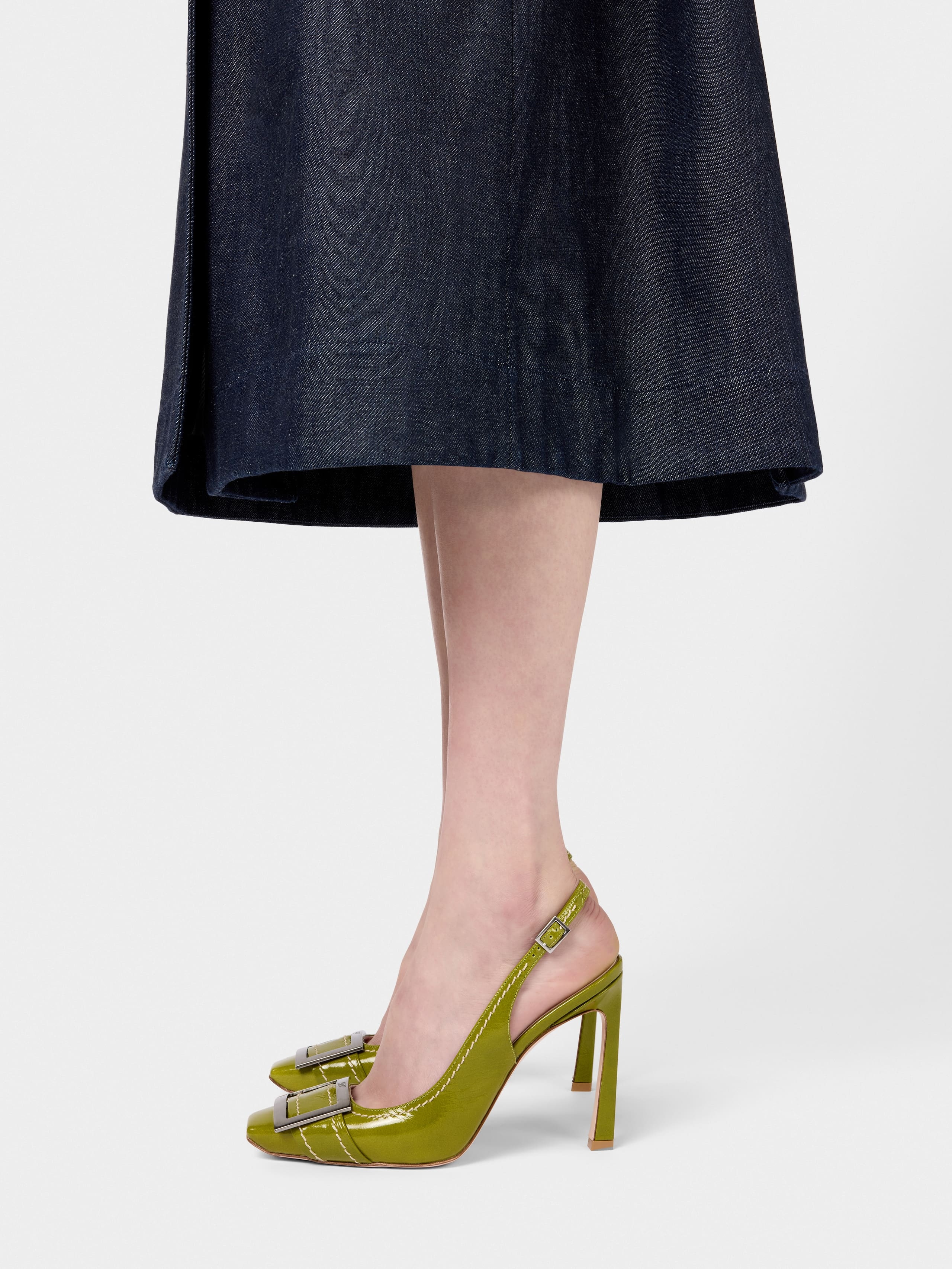 Trompette Slingback Pumps in patent leather - 8