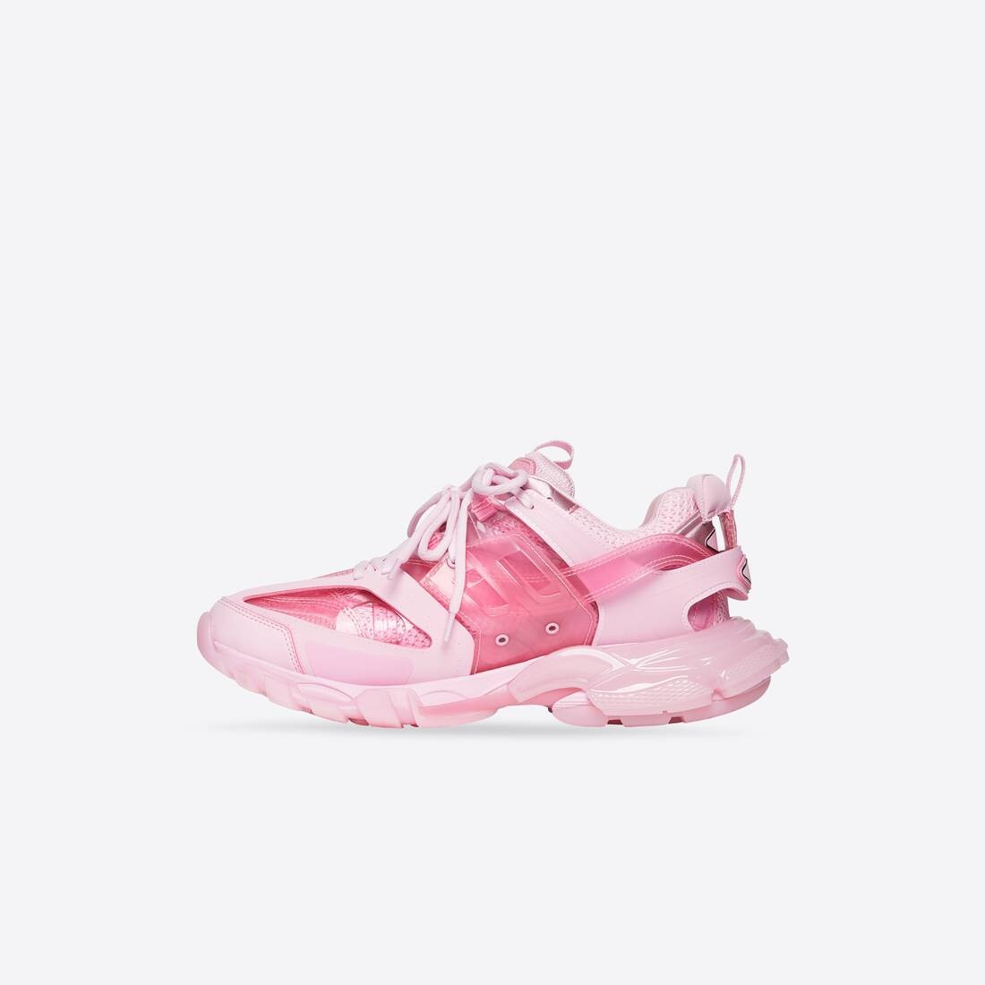 Women's Track Sneaker Clear Sole in Pink - 4