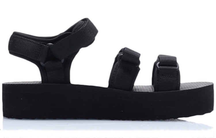 (WMNS) Li-Ning Two Straps Sandal 'Black' AGUP008-2 - 2