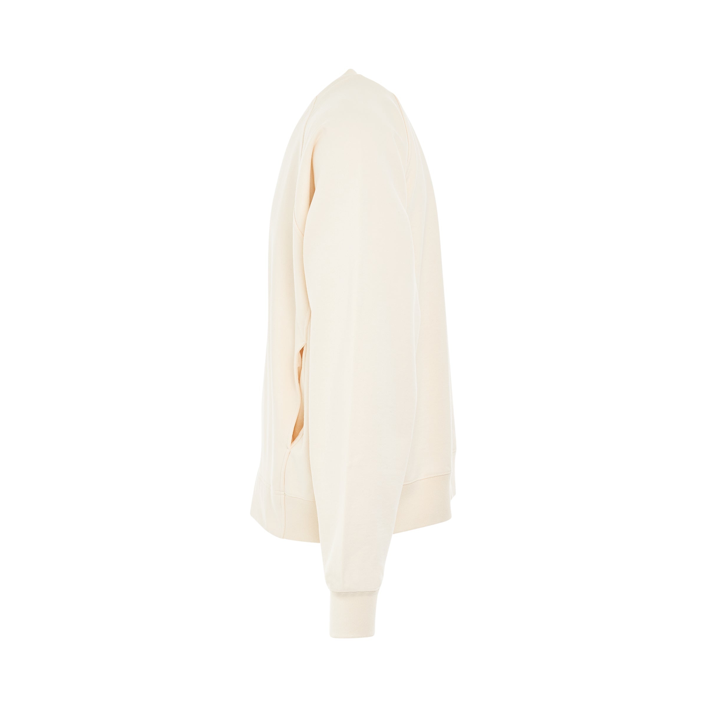 Typo Sleeve Logo Sweatshirt in Light Beige - 3