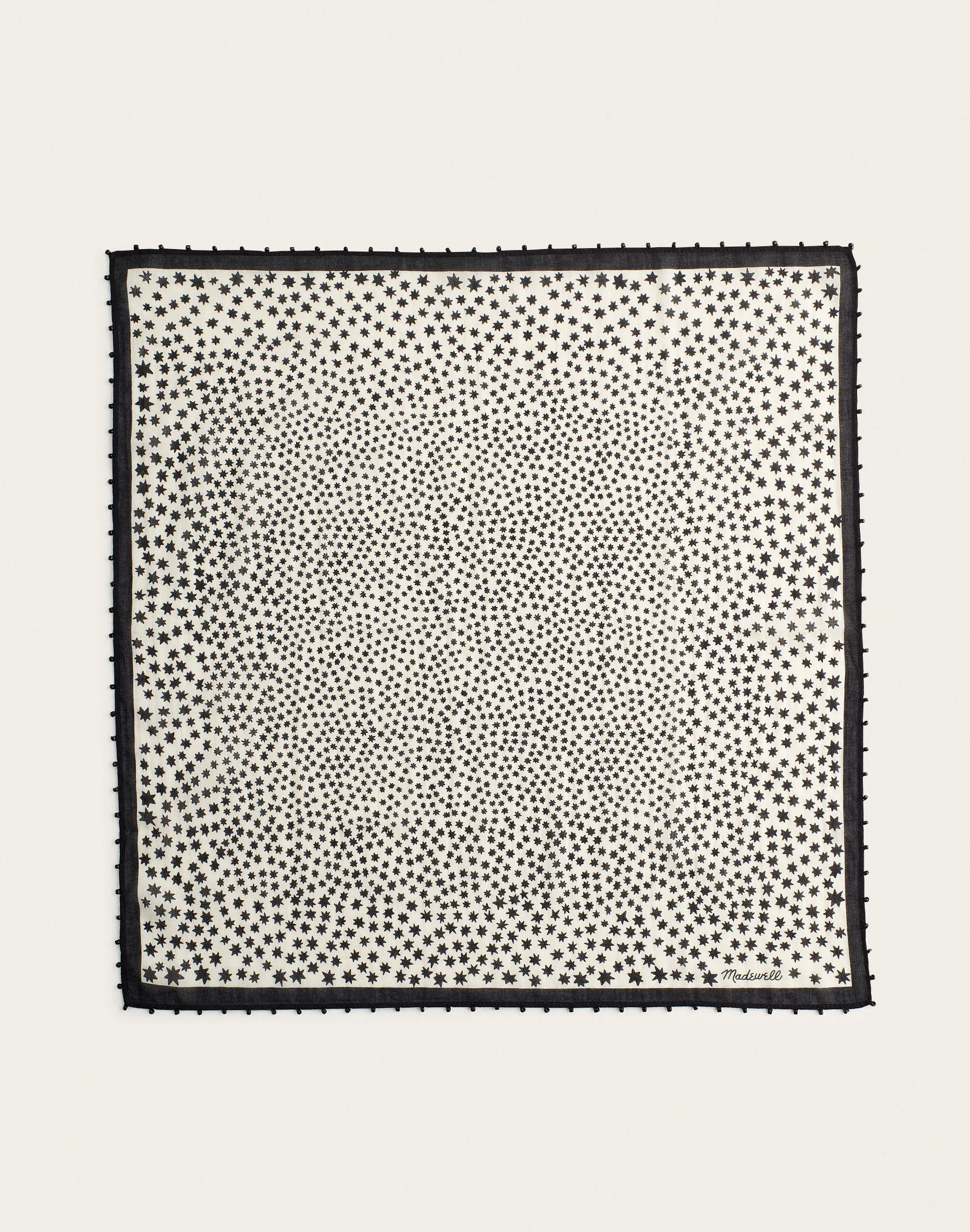 Beaded Bandana in Cotton Blend - 1