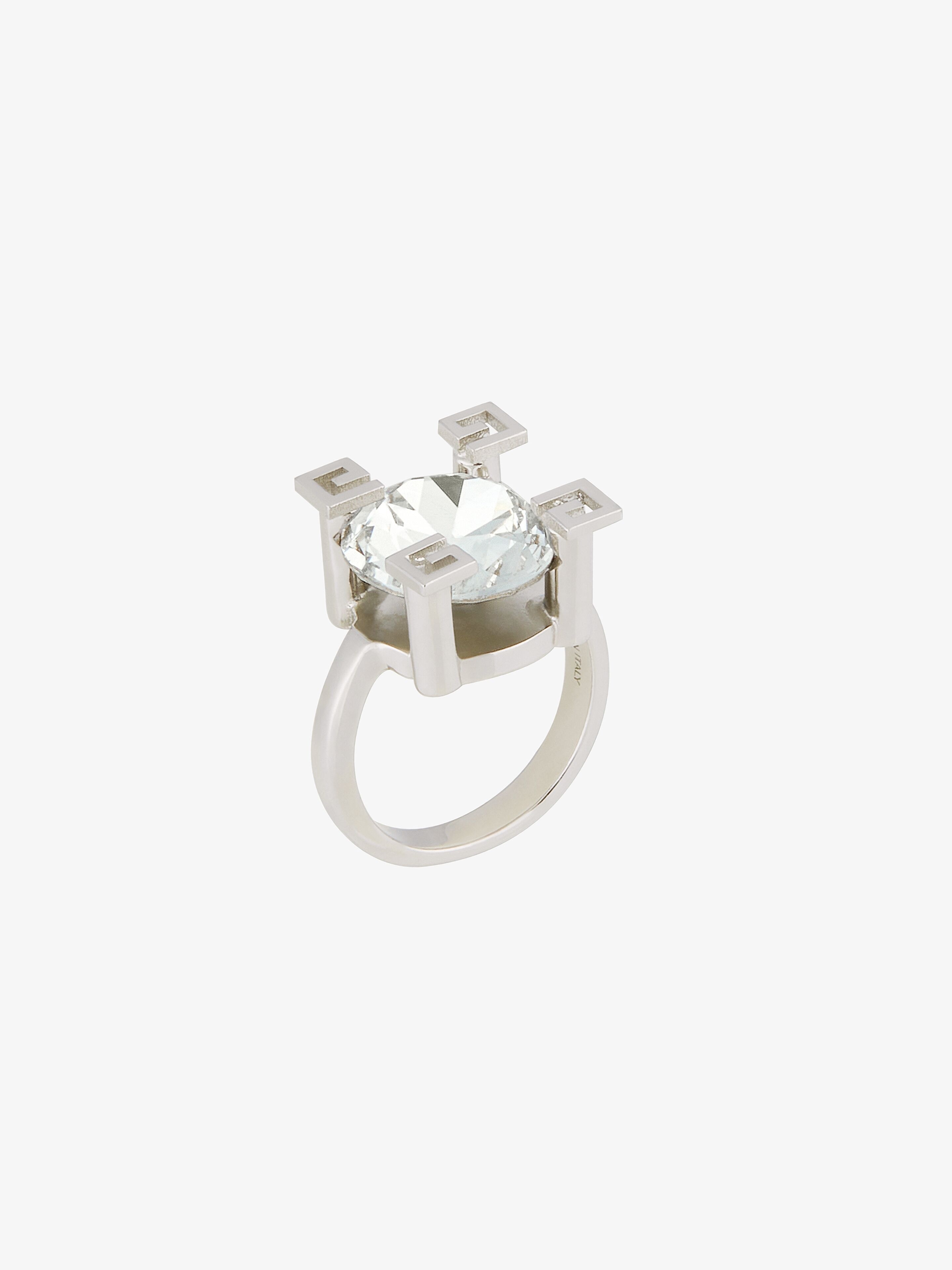4G CLAW RING WITH CRYSTALS - 4