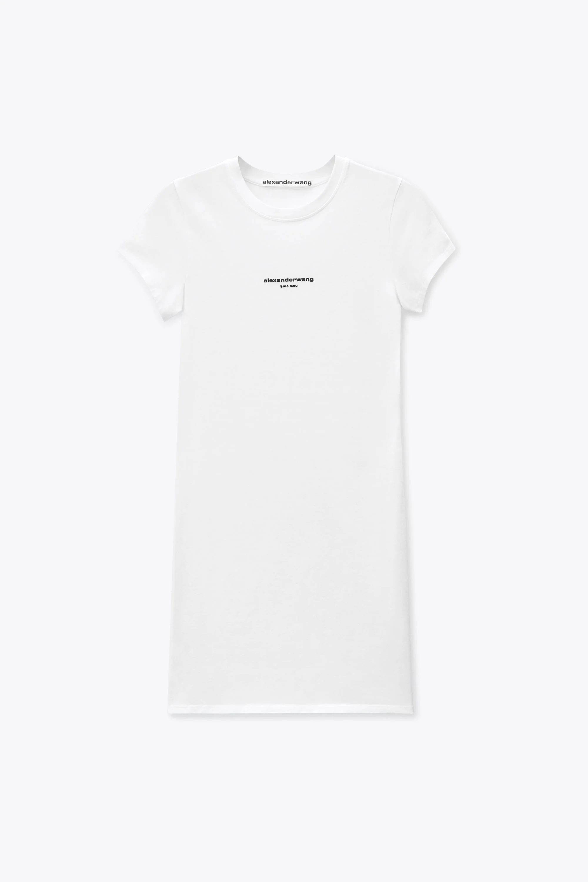 LOGO FITTED SHORT SLEEVE MINI DRESS - 1