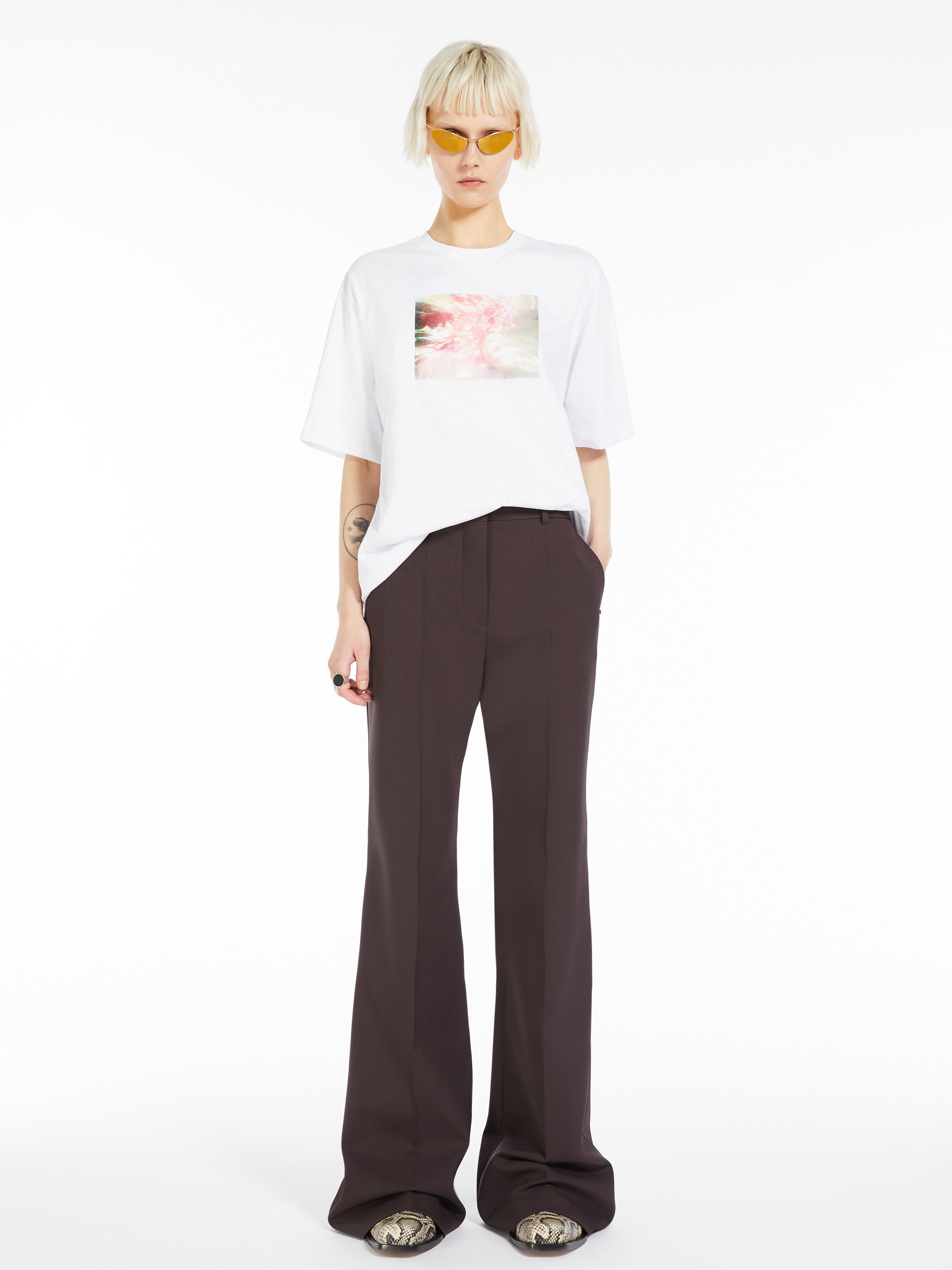 OXALIS Flared stretch wool trousers - 2