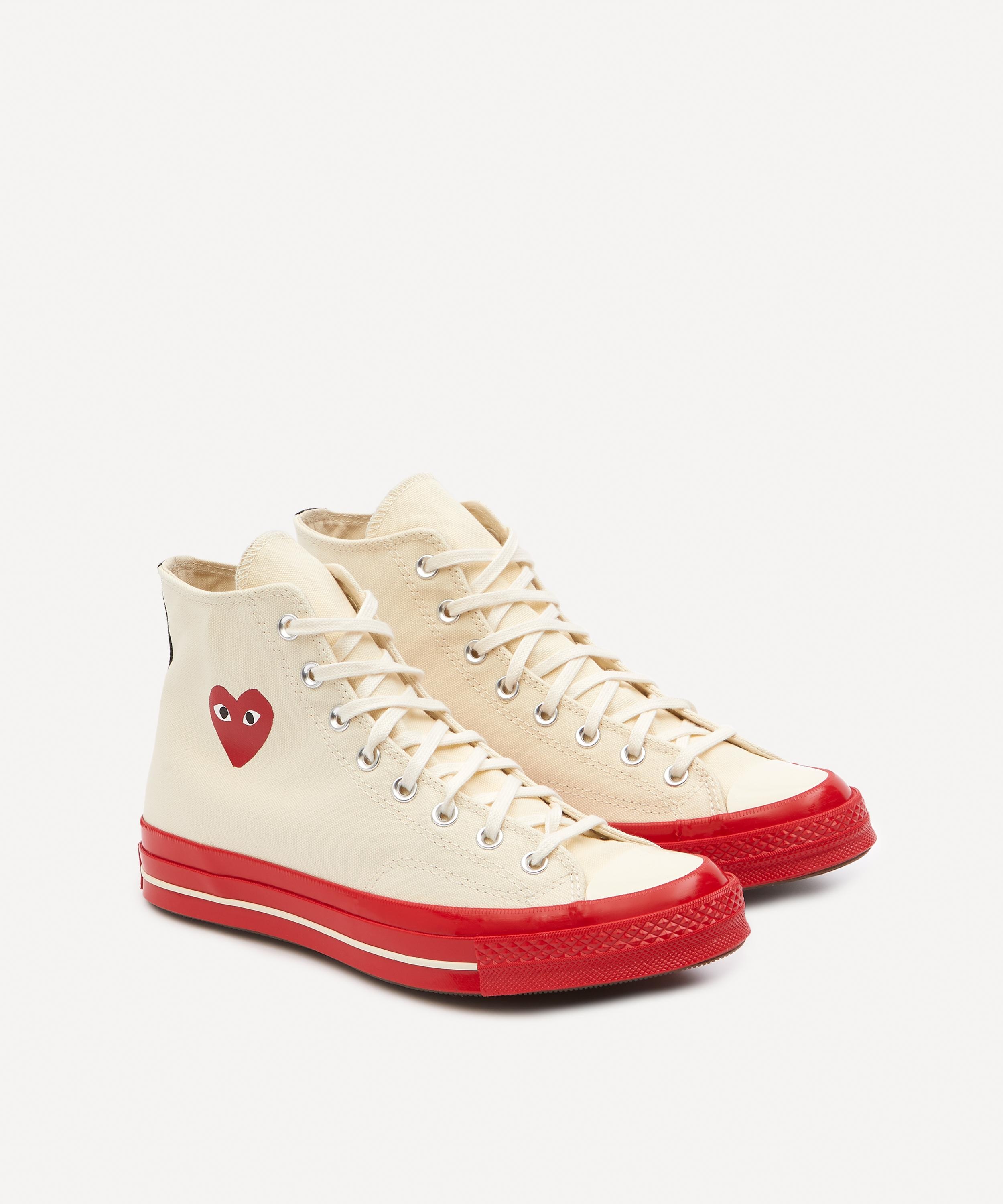 x Converse 70s Hi-Top Red Sole Canvas Trainers - 1