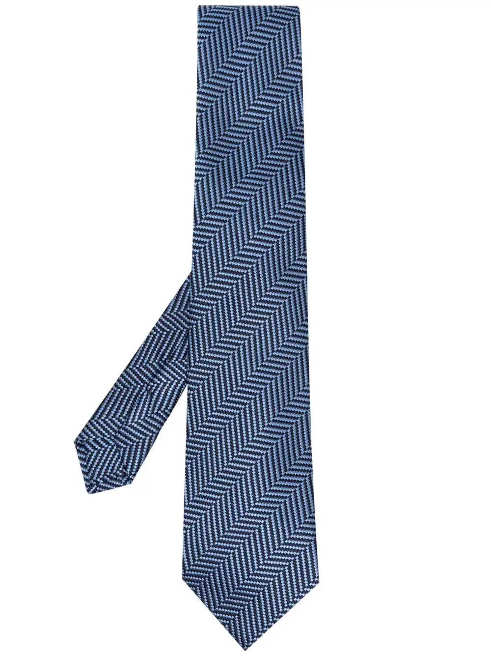 diagonal-stripe silk tie - 1