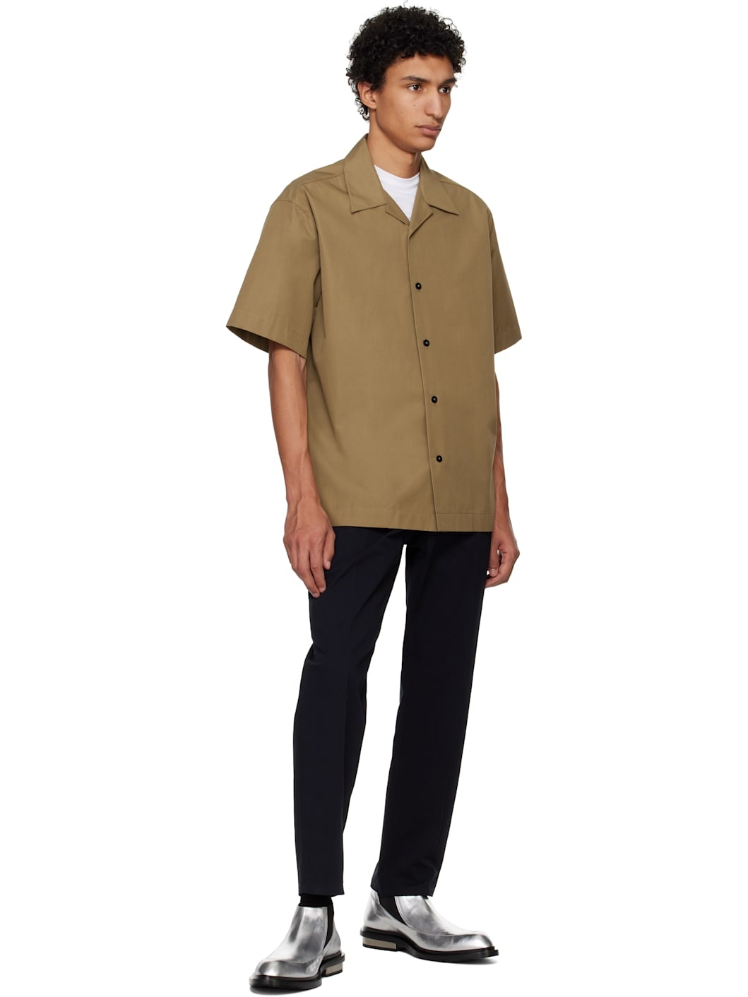 Navy Tapered Trousers - 4