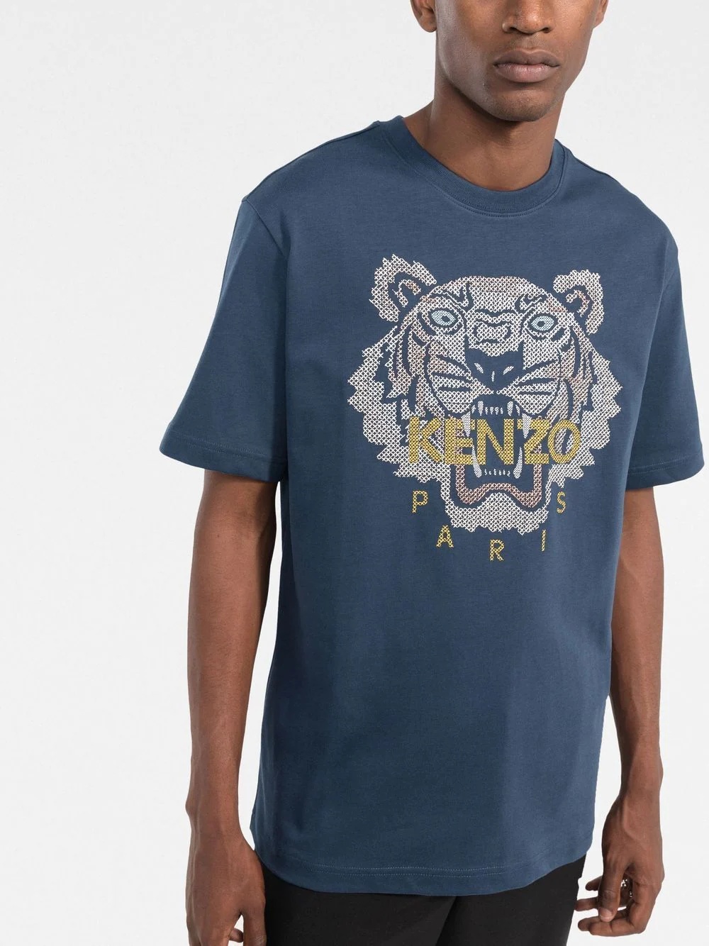 Tiger-jacquard organic cotton T-shirt - 3