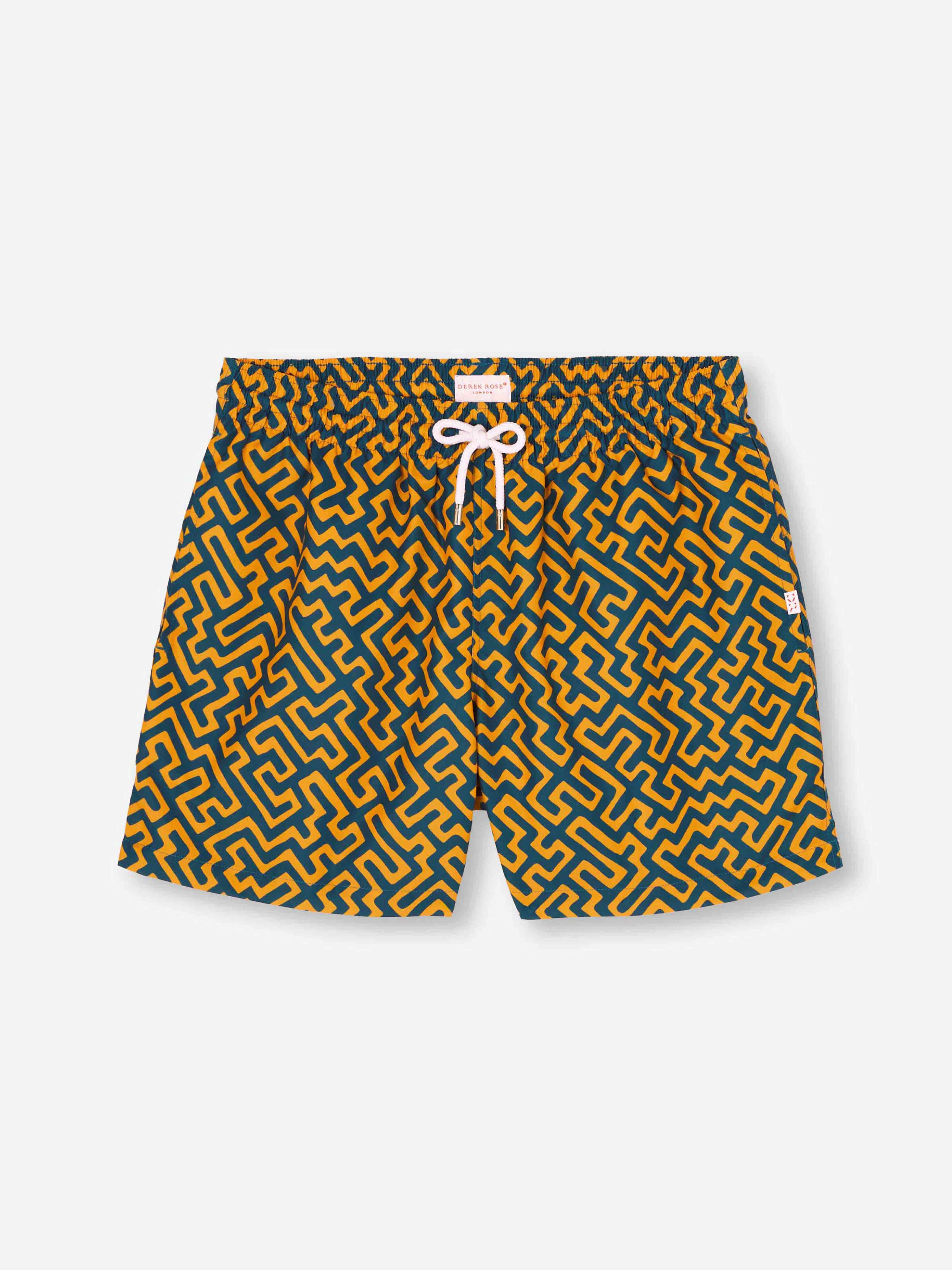 Men's Short Swim Shorts Tropez 16 Teal - 2