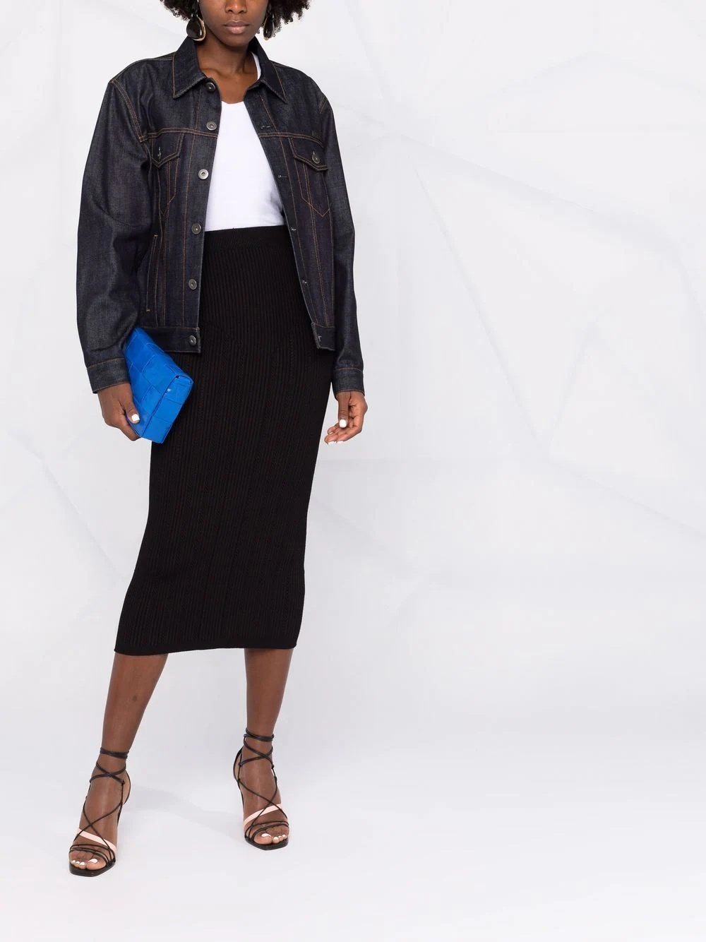 buttoned knitted midi skirt - 2