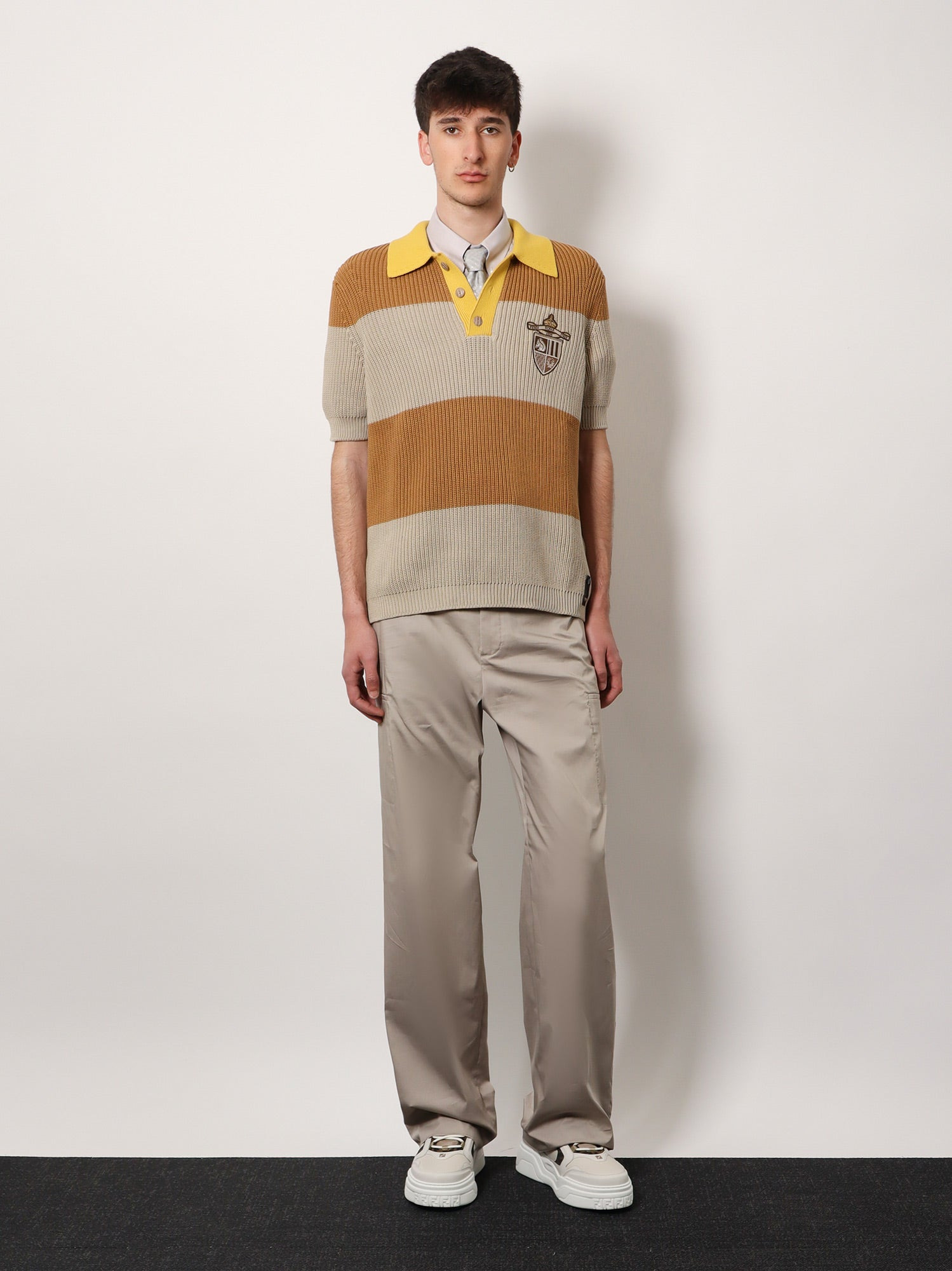 Fendi Oxford Shirt With Fendi Crest Embroidery - 2