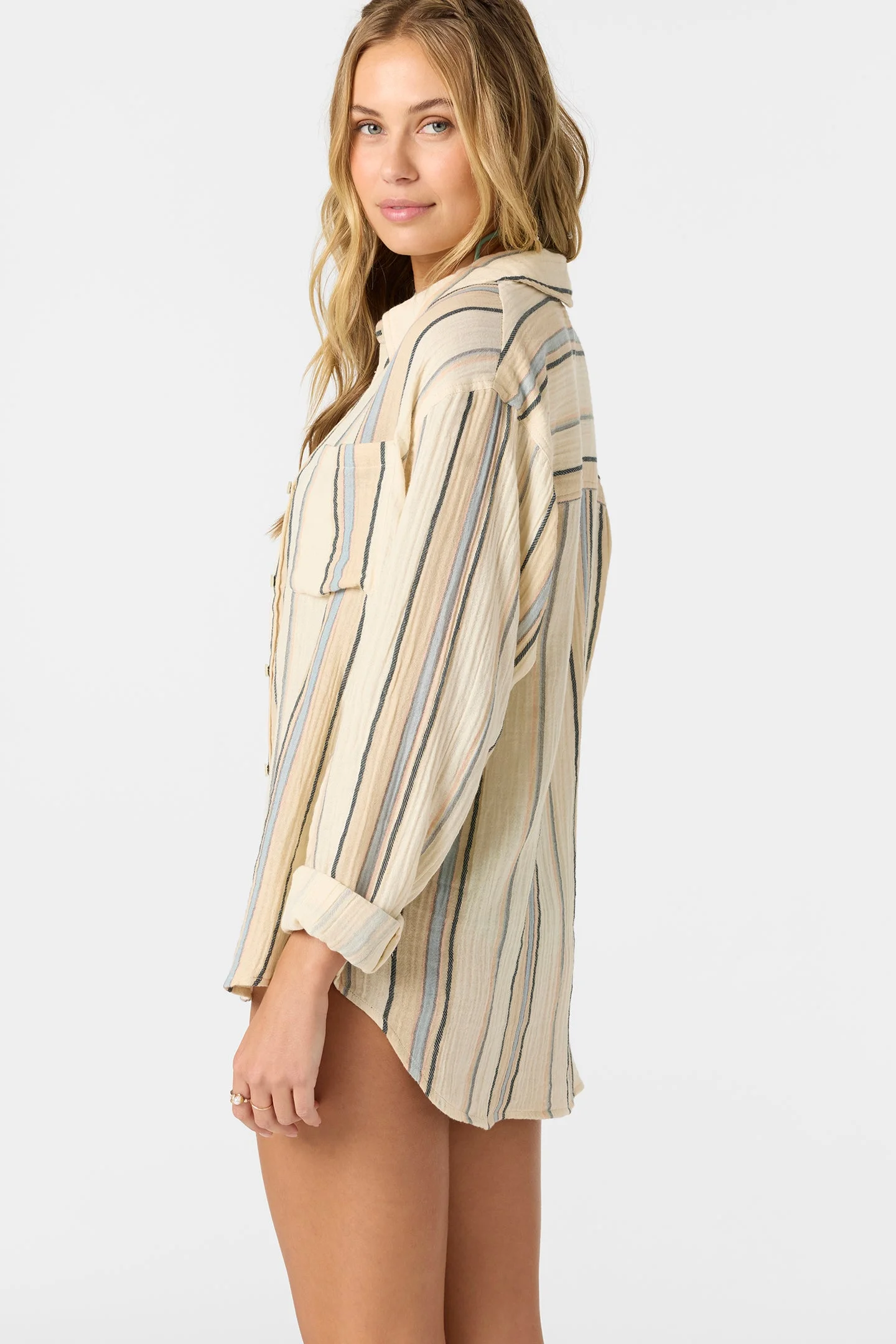 Leni Stripe Relaxed Long Sleeve Top - 1