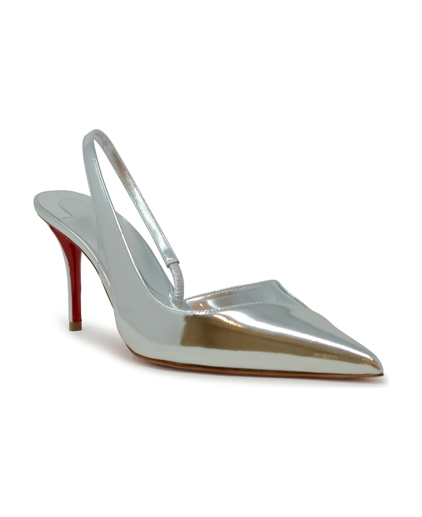 Christian Louboutin Silver Patent Leather Posticha 80 Pumps - 2