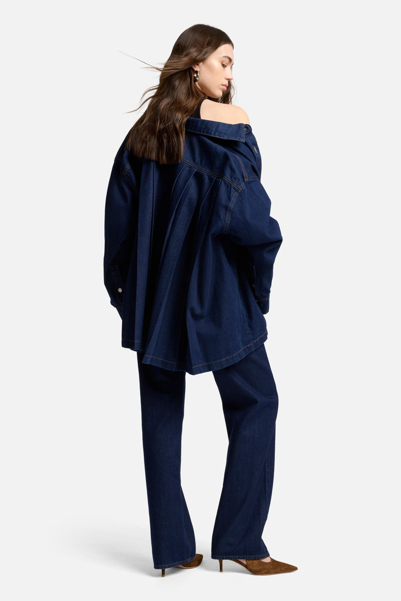 MANKIND Pleated Overshirt in Franklin 7