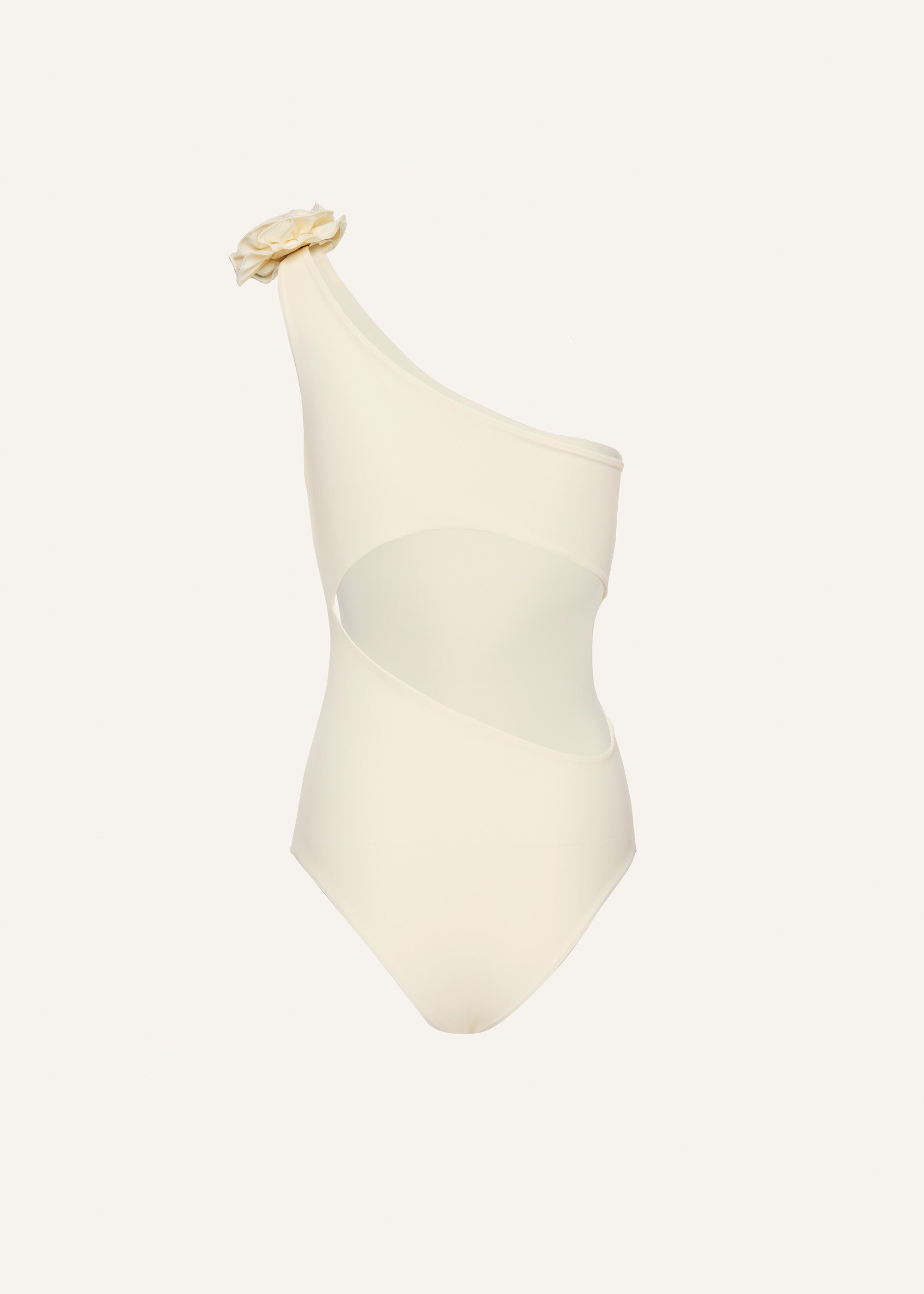 Back cutout swimsuit in cream - 2