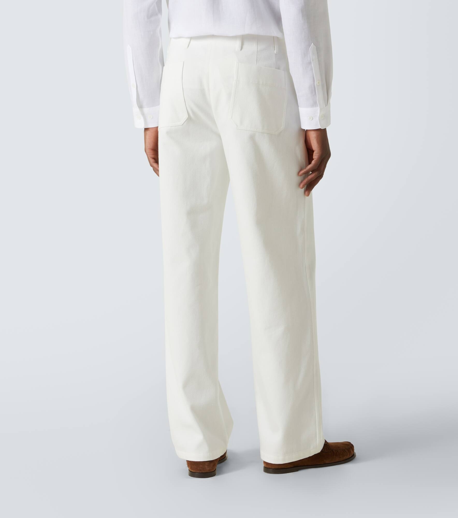 Cotton wide-leg pants - 4