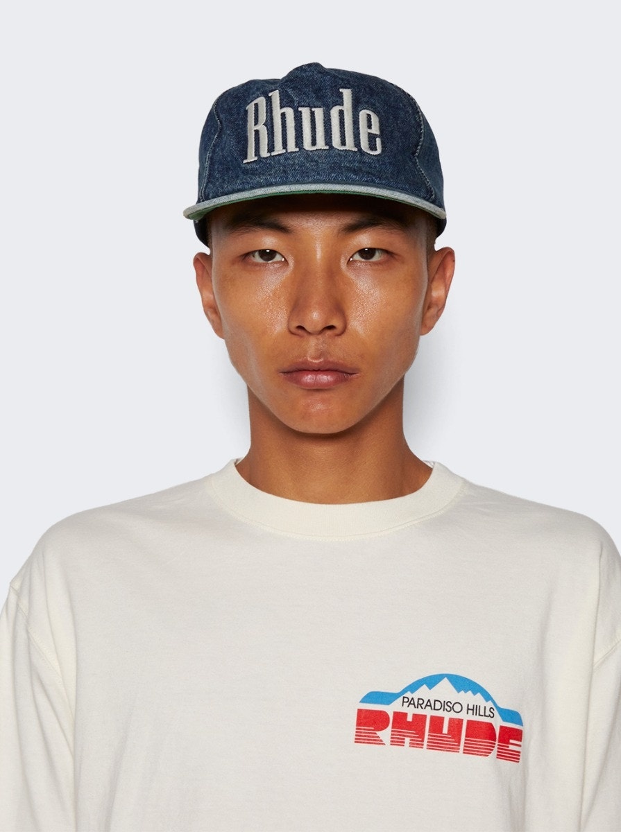 Washed Denim Logo Hat Indigo - 2