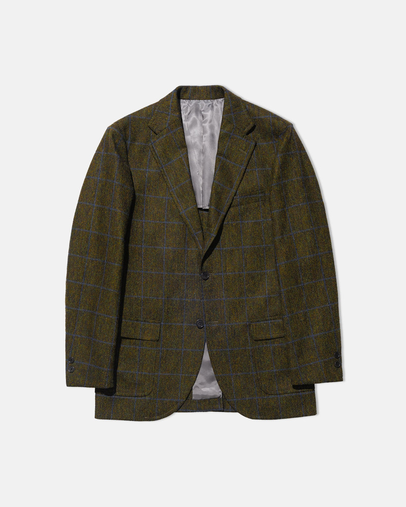 OLIVE & BLUE DONEGAL TWEED WOOL SPORT COAT - TRIM FIT 1