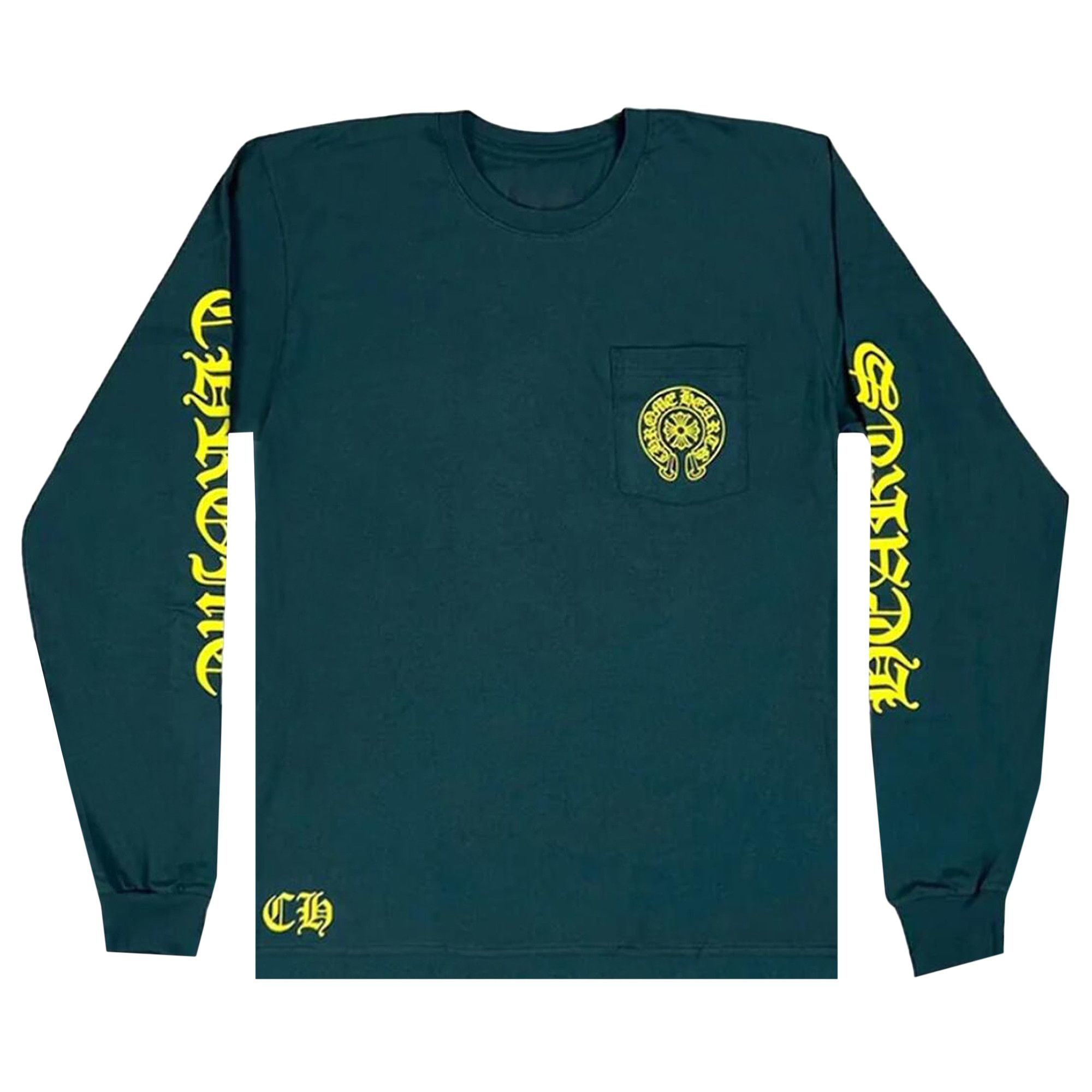 Chrome Hearts Horseshoe Long-Sleeve 'Green/Yellow' - 1