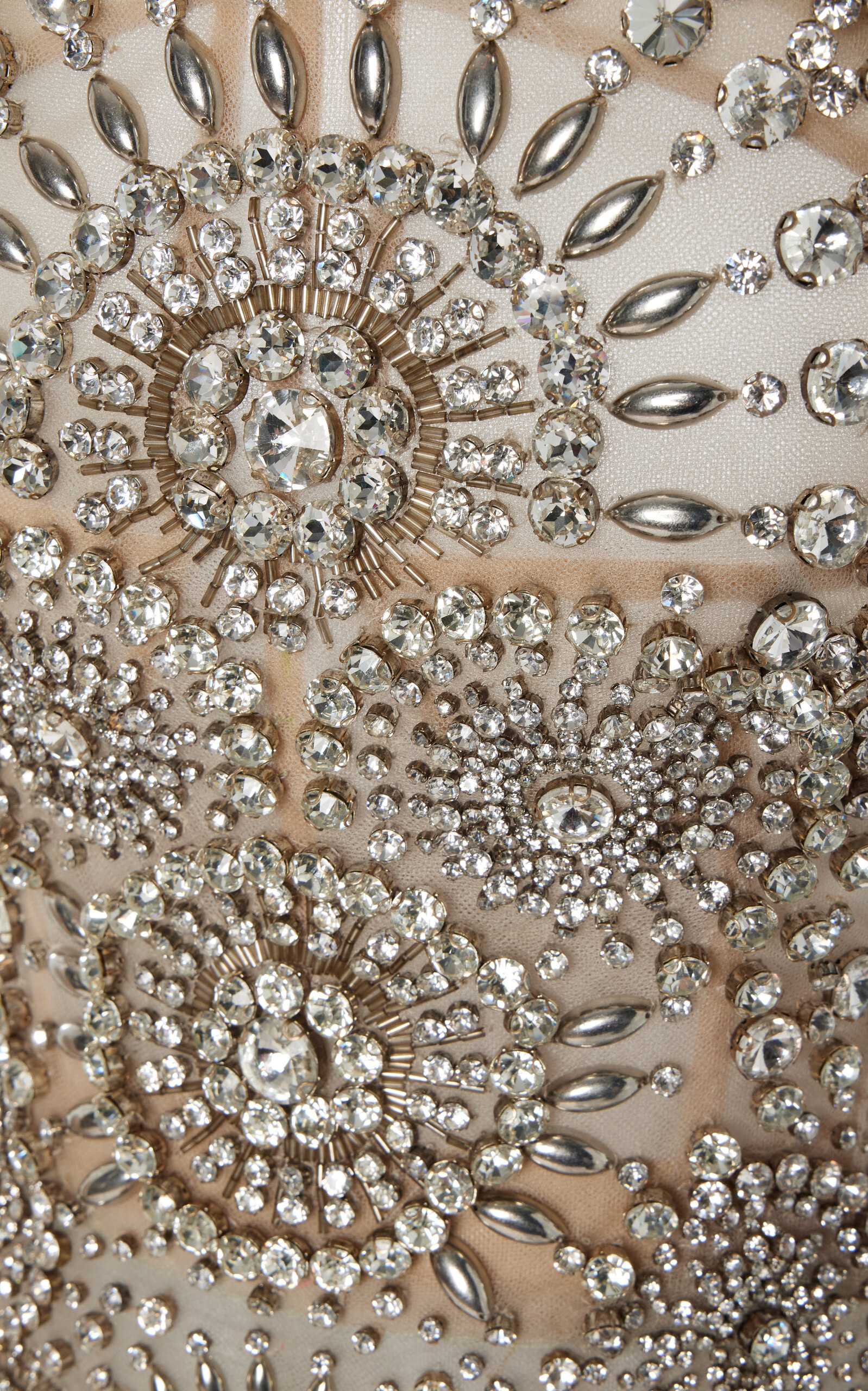 Embellished Tulle Midi Dress silver - 8
